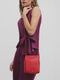 Sac noeud en cuir rouge