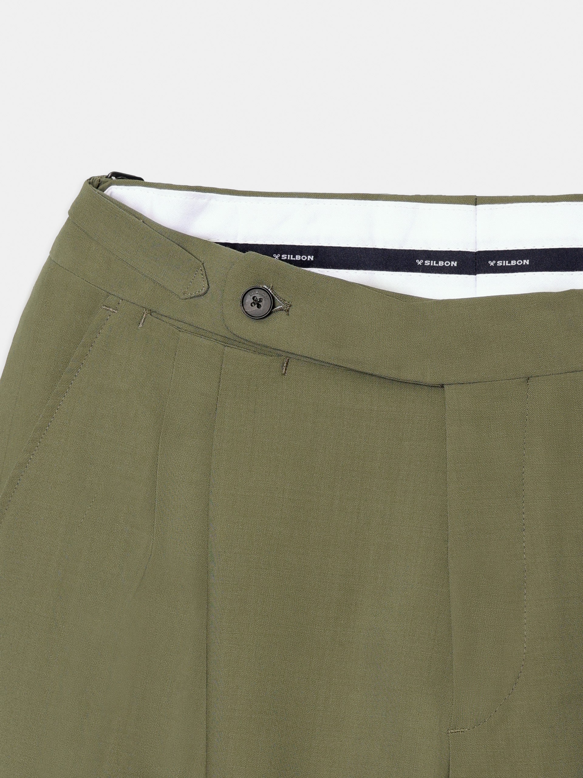 Silbon Unique Prolong Green Dress Pants