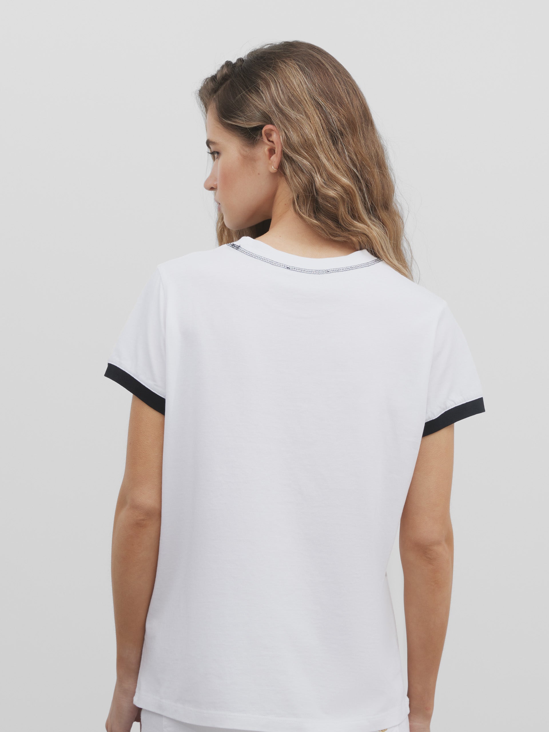 T-shirt blanc rétro femme Silbon