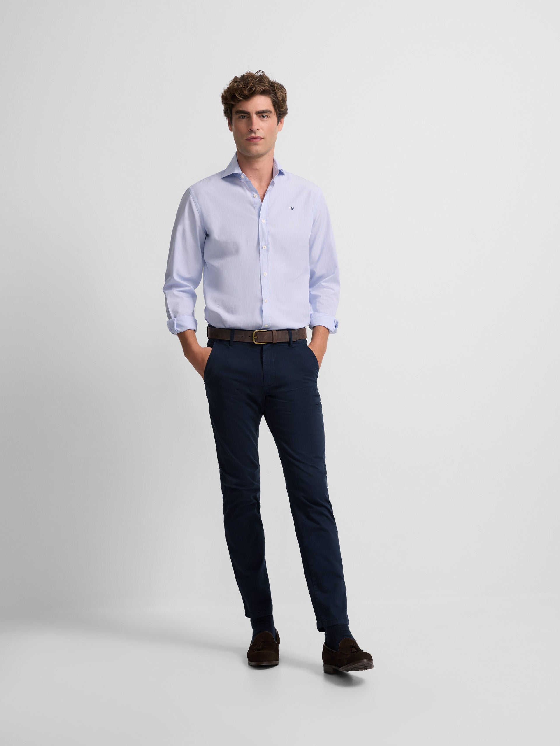 Pantalon sport style chino bleu marine