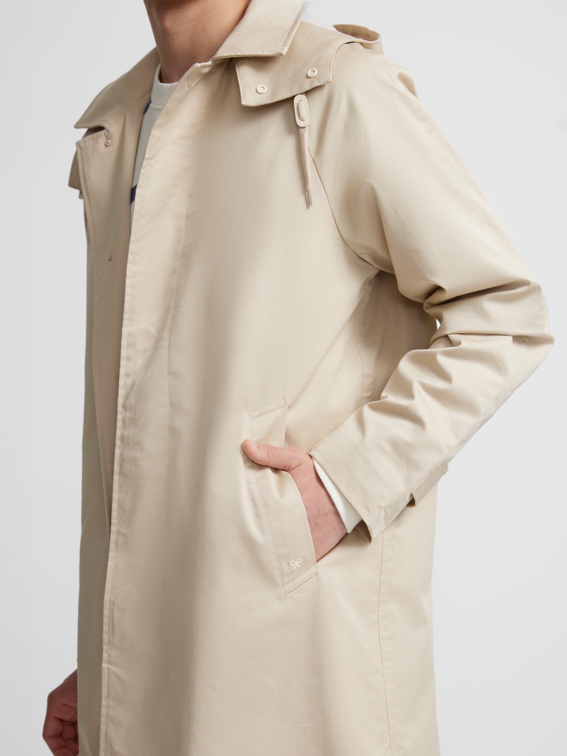 Beige trench coat