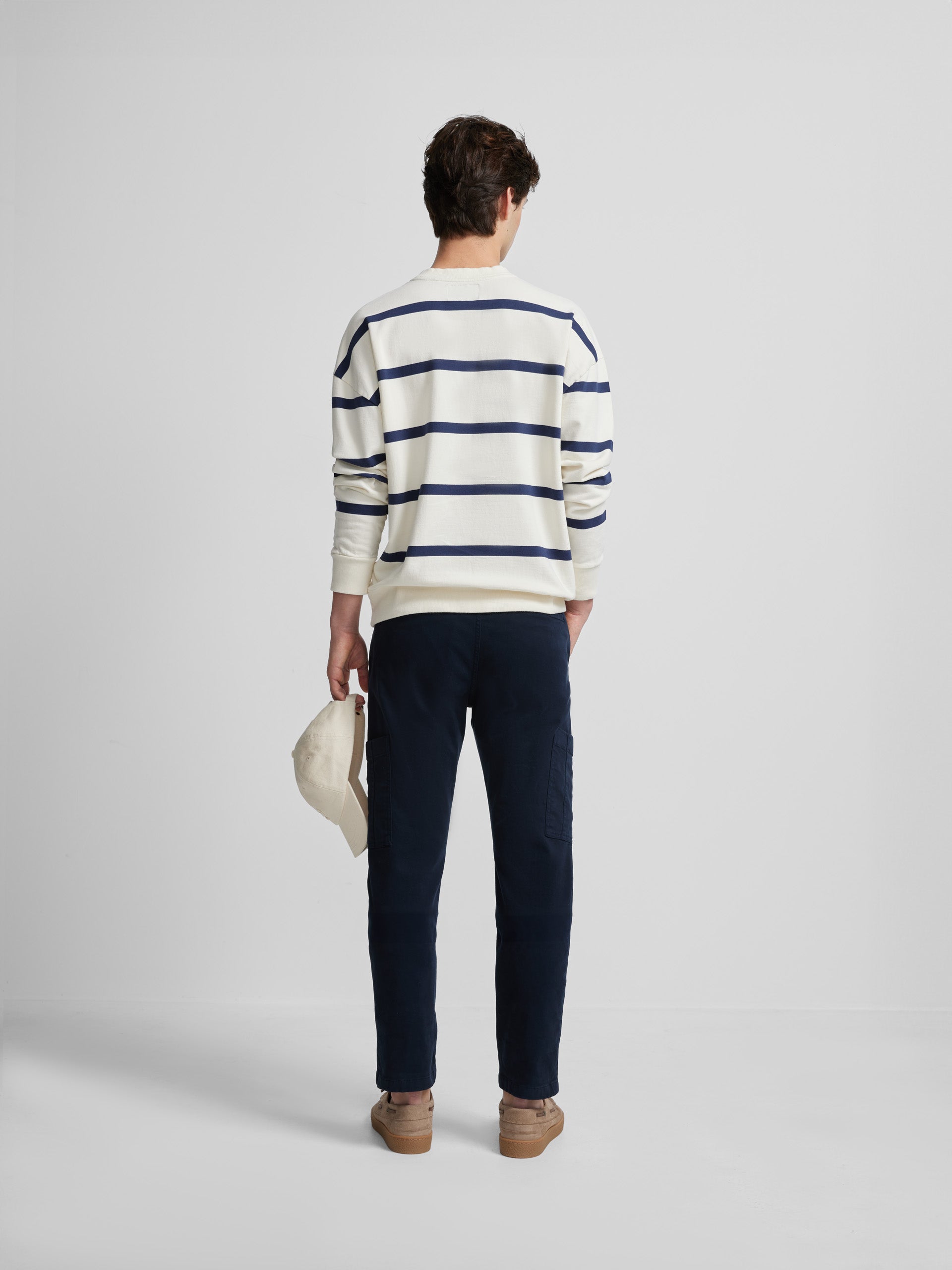 Blue nautical striped sweatshirt