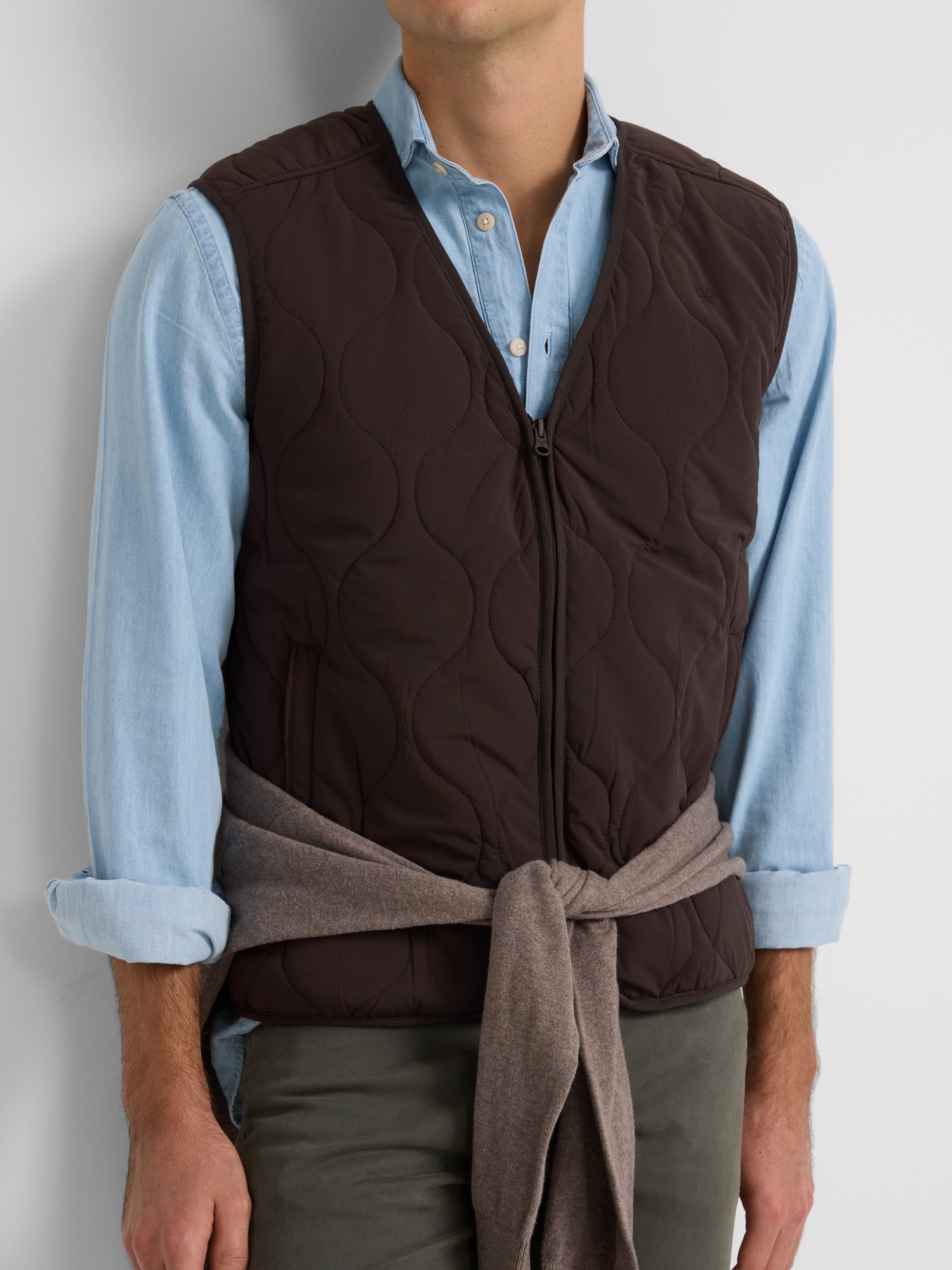 Brown field vest