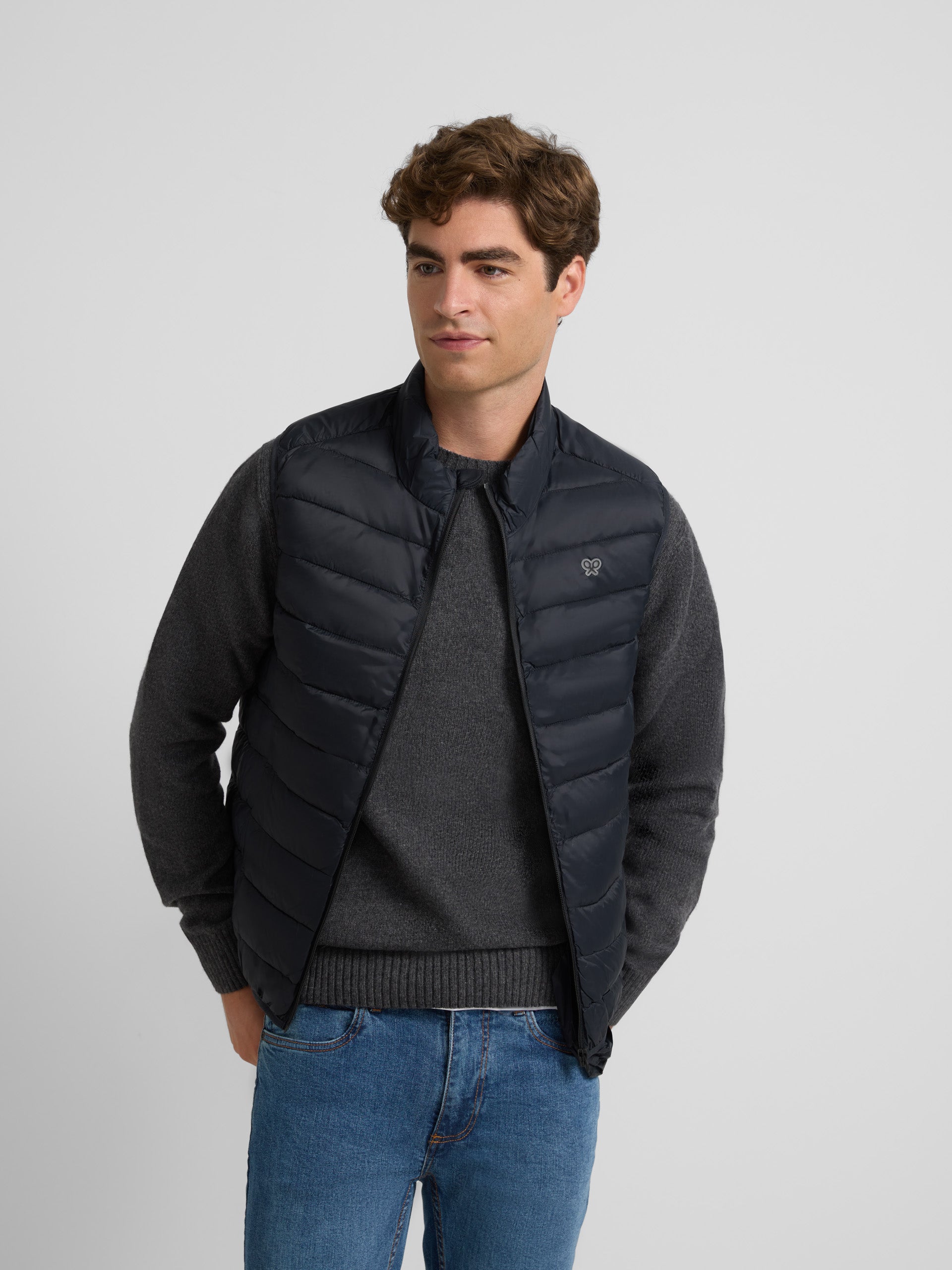 Gilet technique ultraléger gris foncé