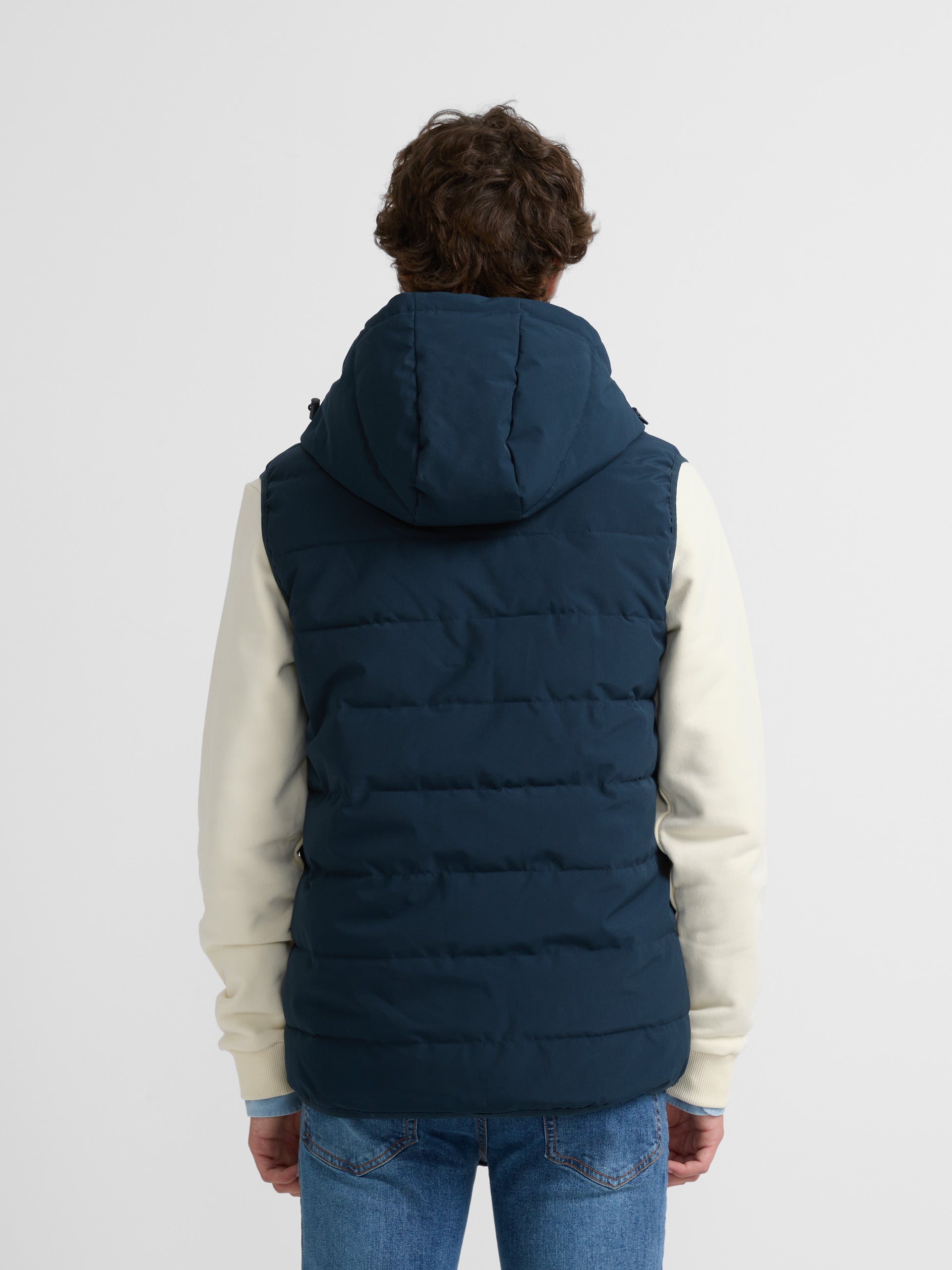 Gilet technique à capuche marine