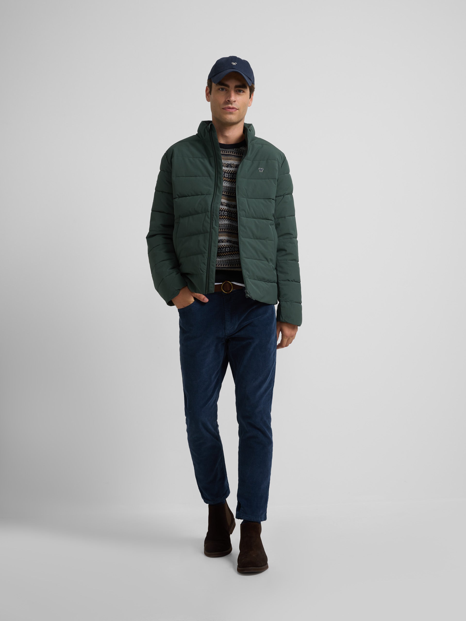 Manteau technique chaud vert moyen