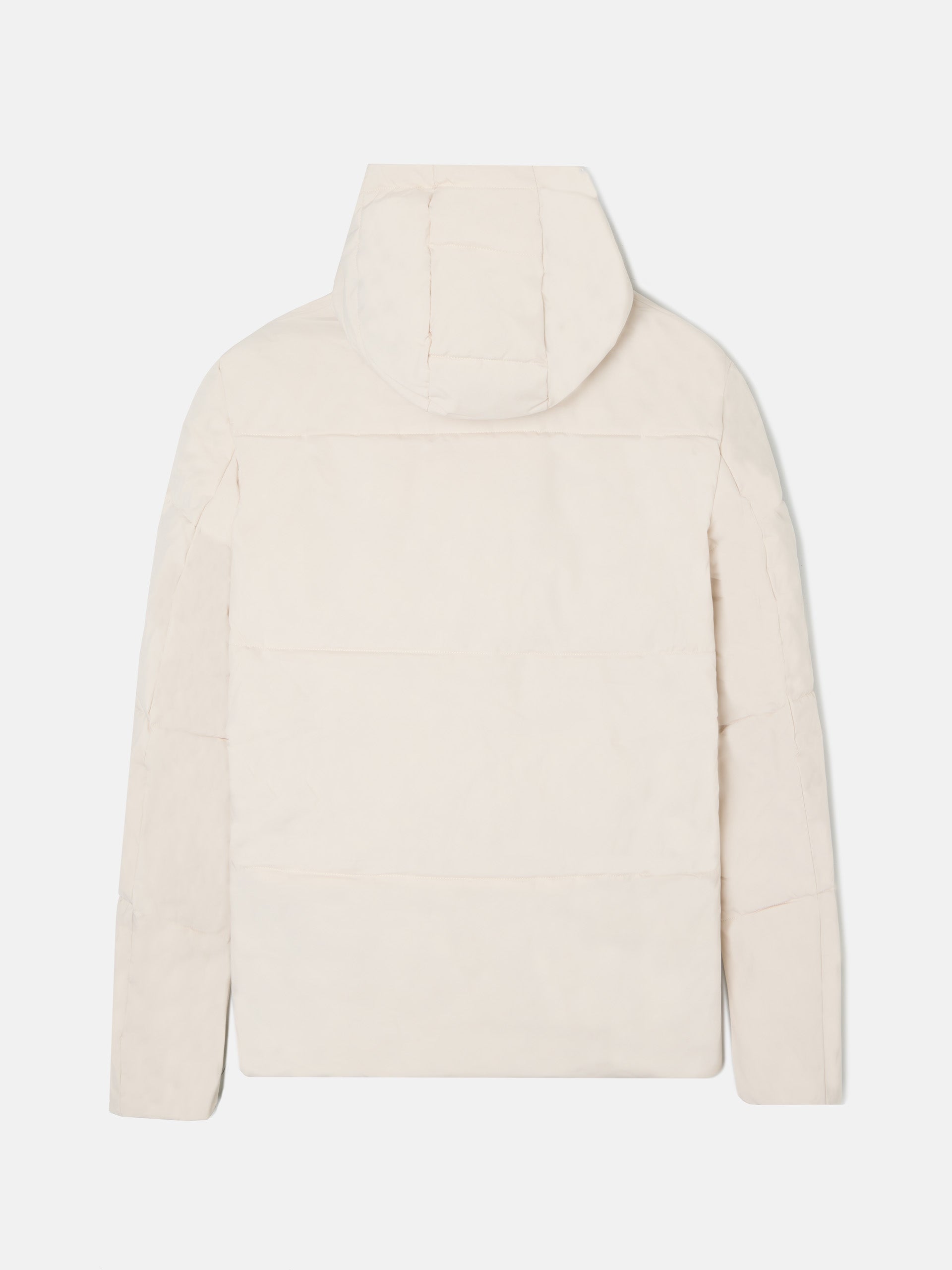 Manteau technique à capuche beige chaud