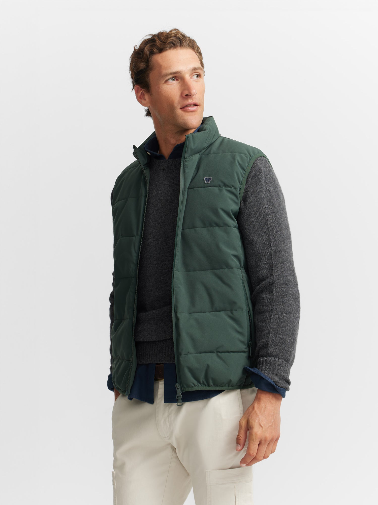 Gilet technique vert