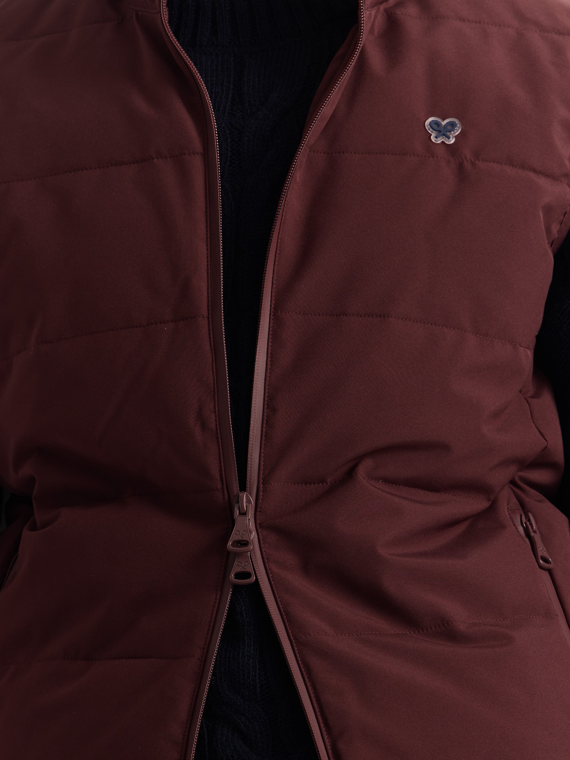 Gilet technique bordeaux