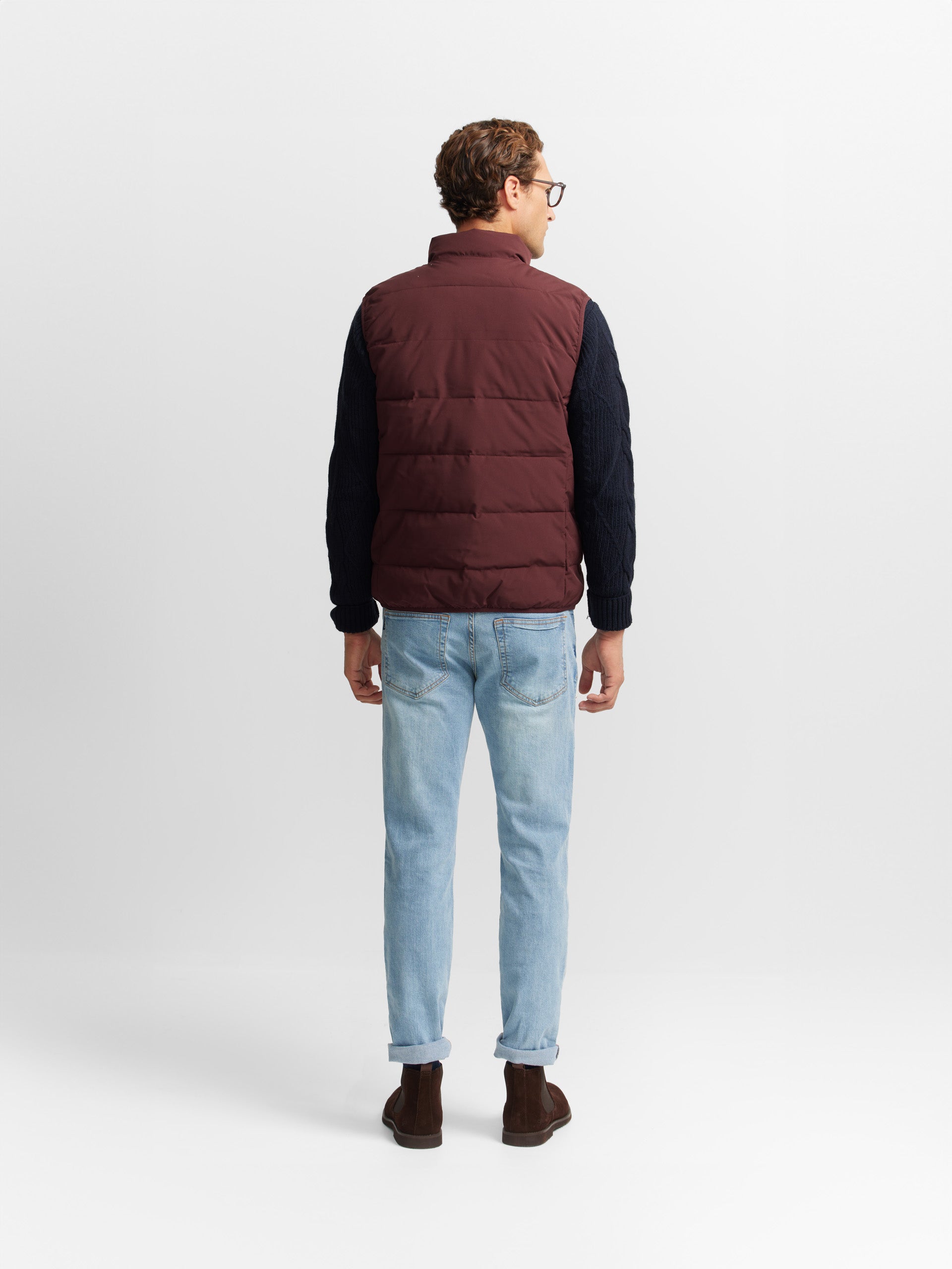 Gilet technique bordeaux