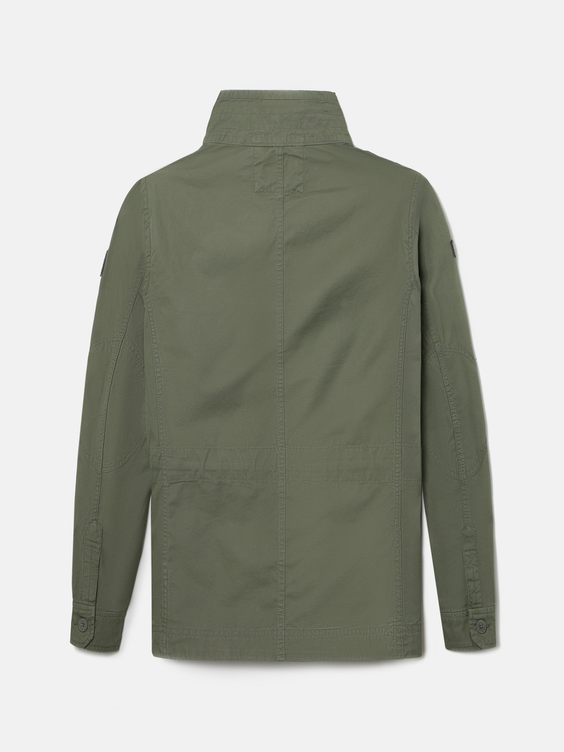 Green garment dye military jacket