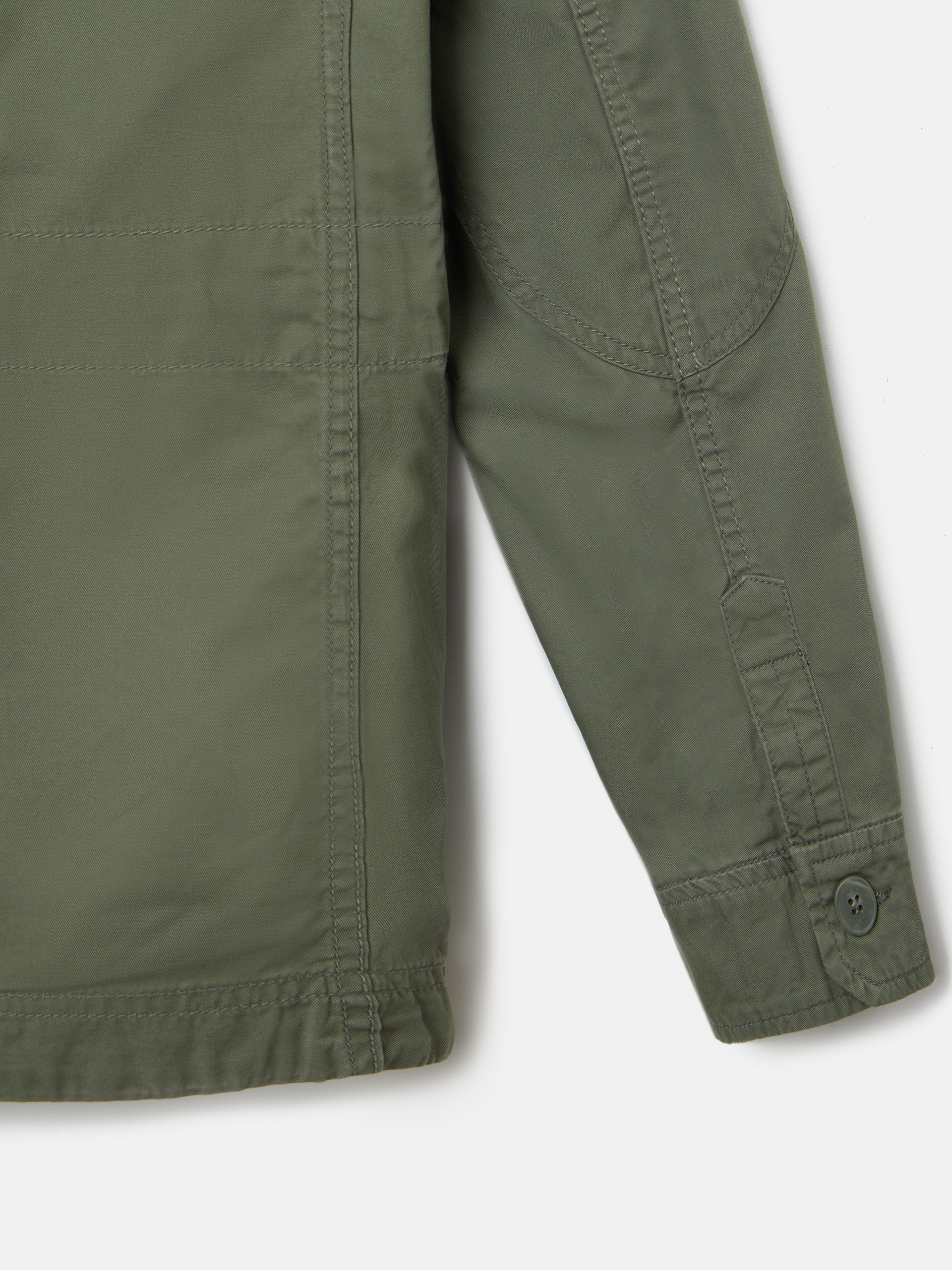 Green garment dye military jacket