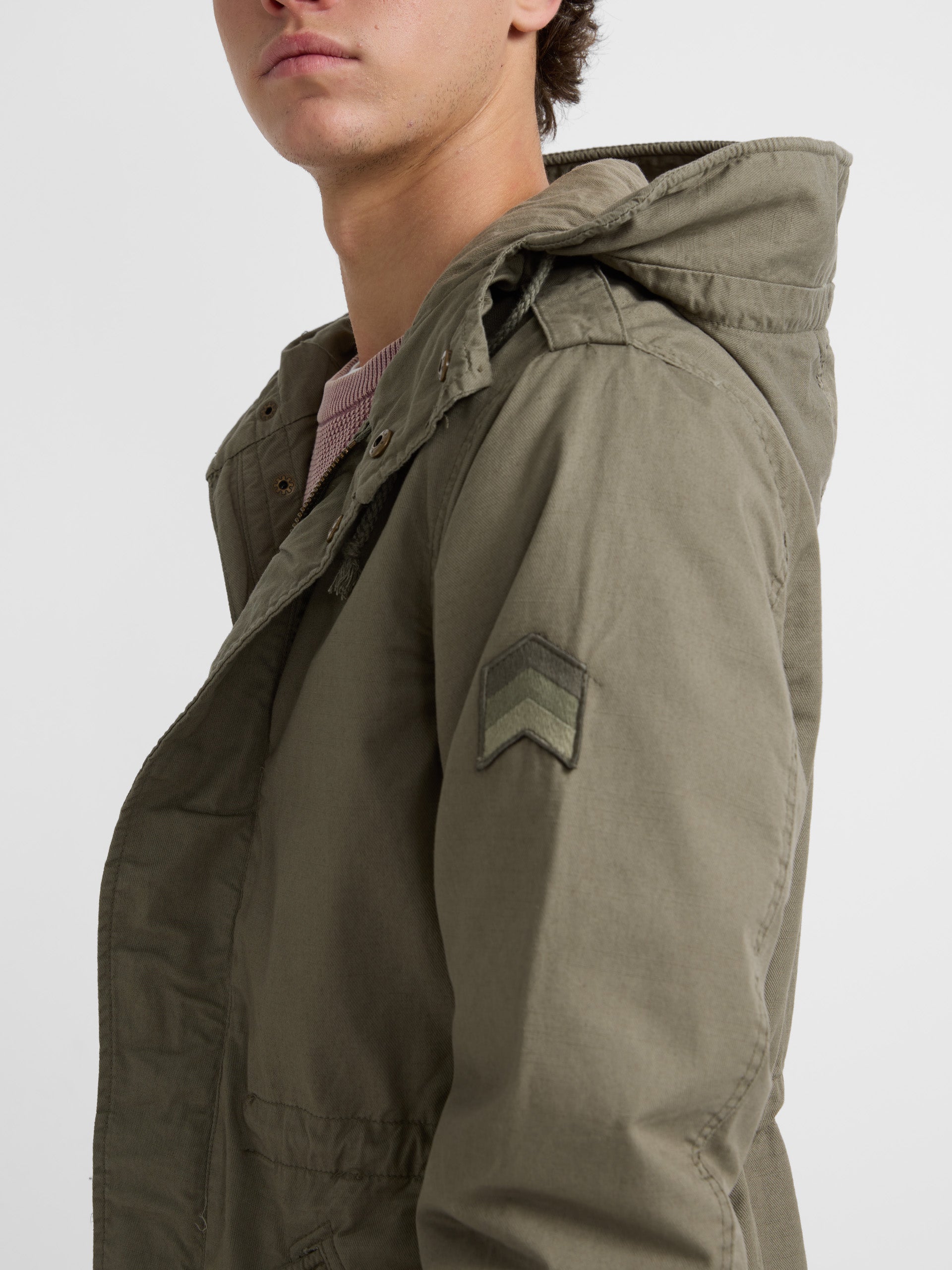 Parka militar garment dye verde