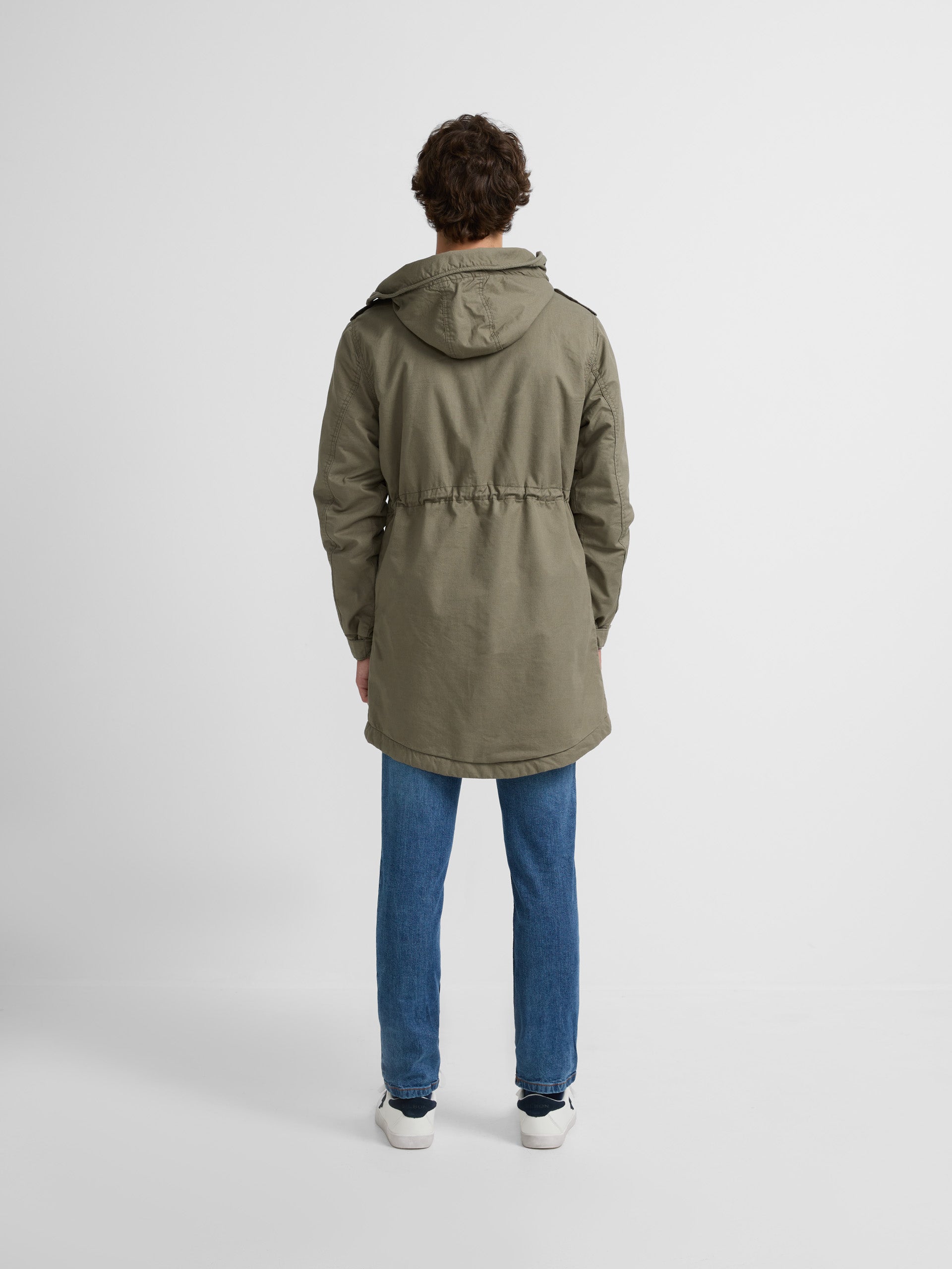 Parka militar garment dye verde