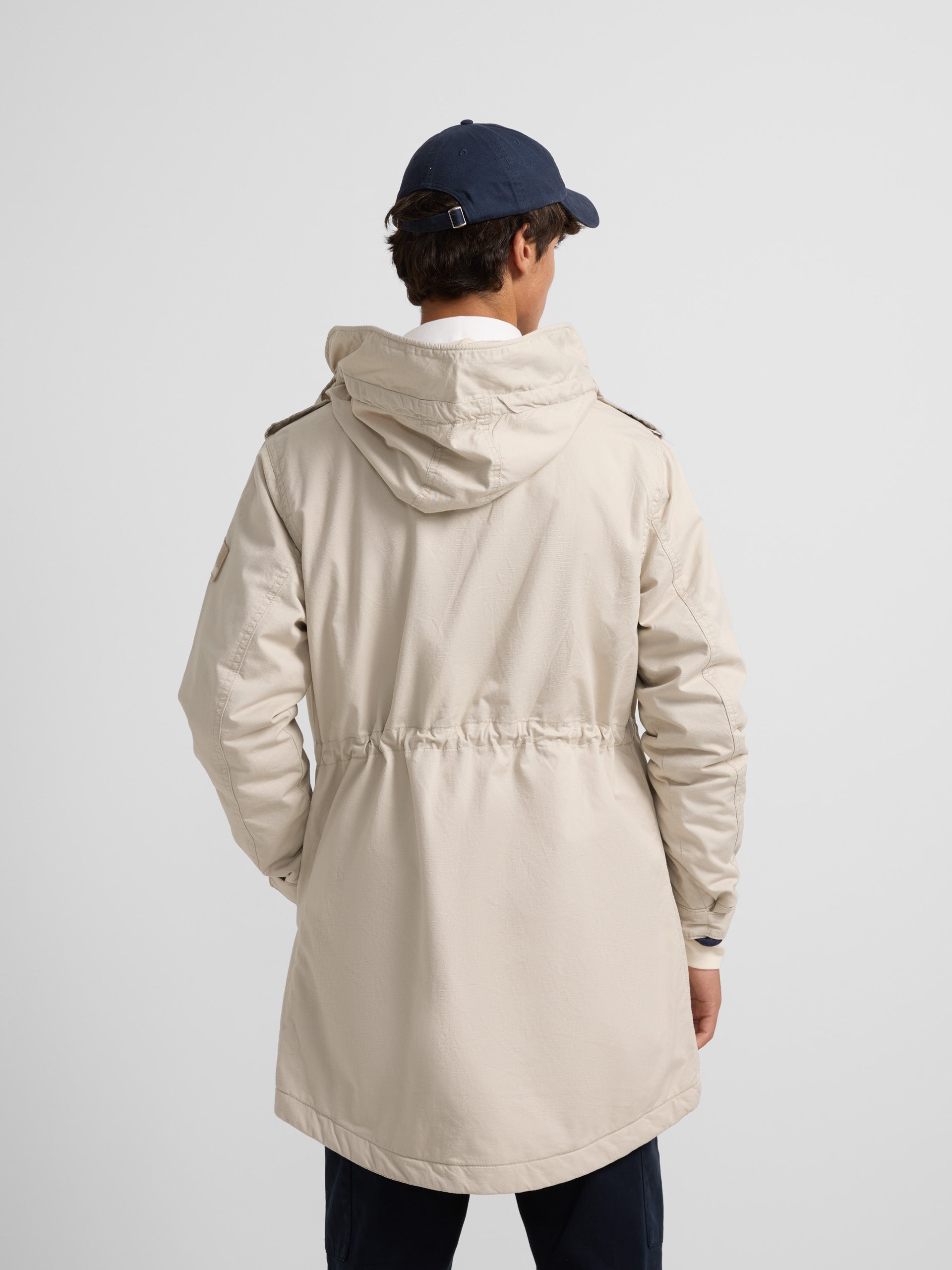 Parka militar garment dye beige