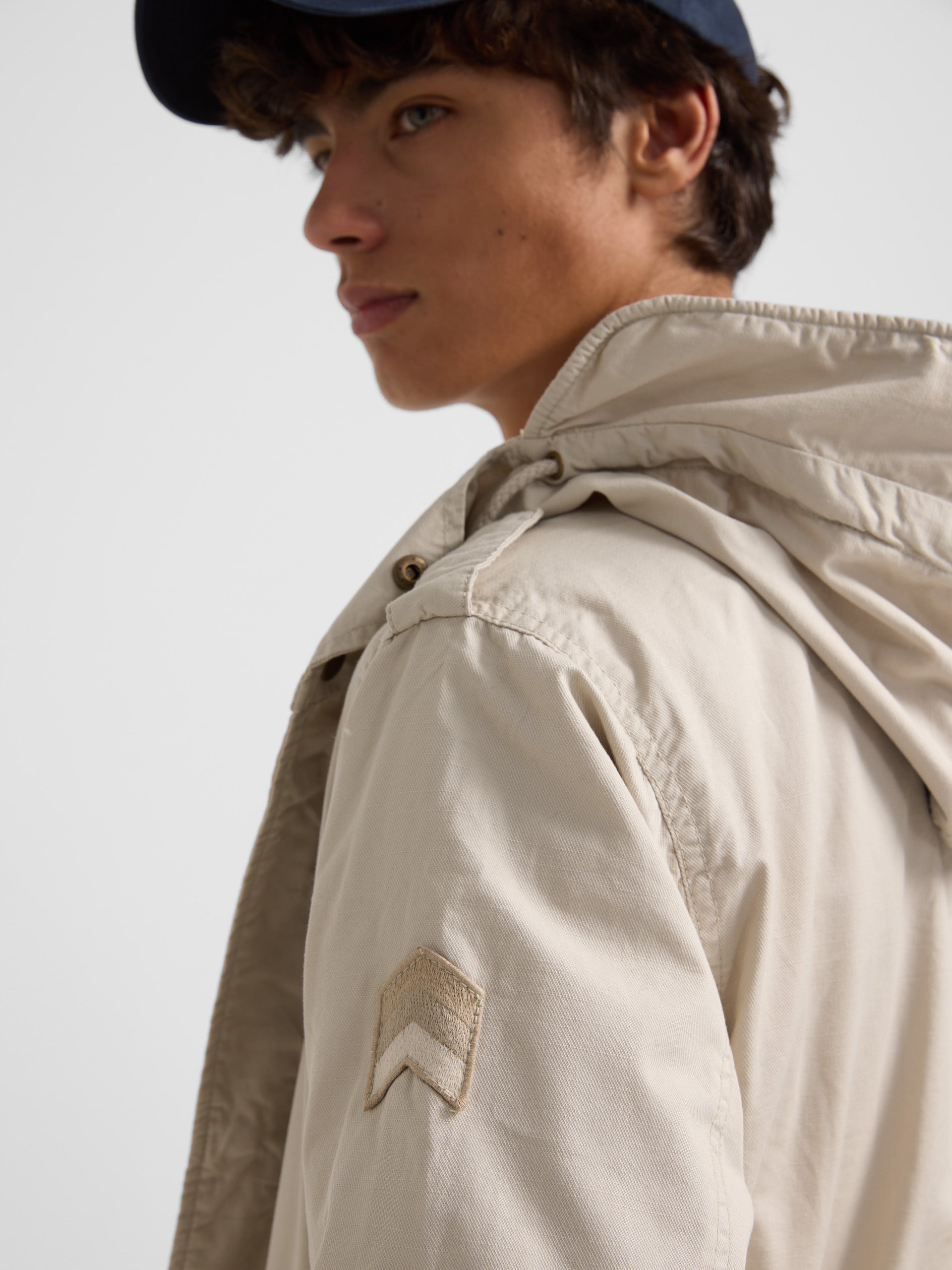 Parka militar garment dye beige