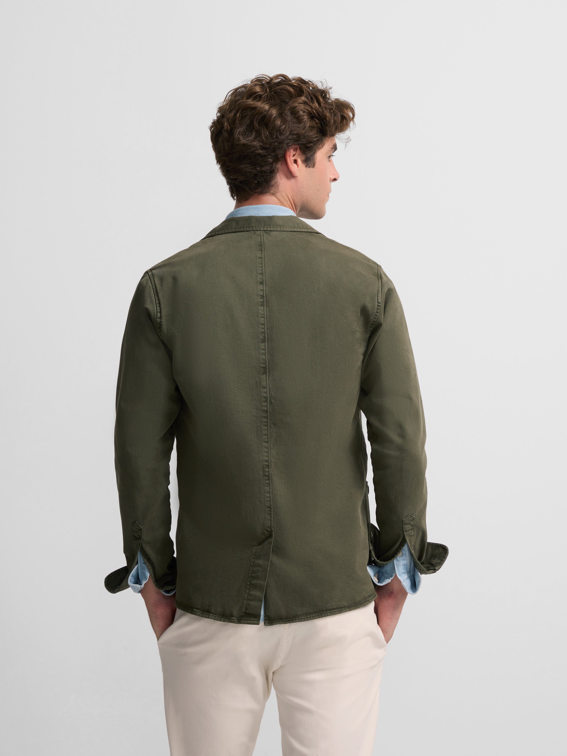 Semi-blazer décontracté vert