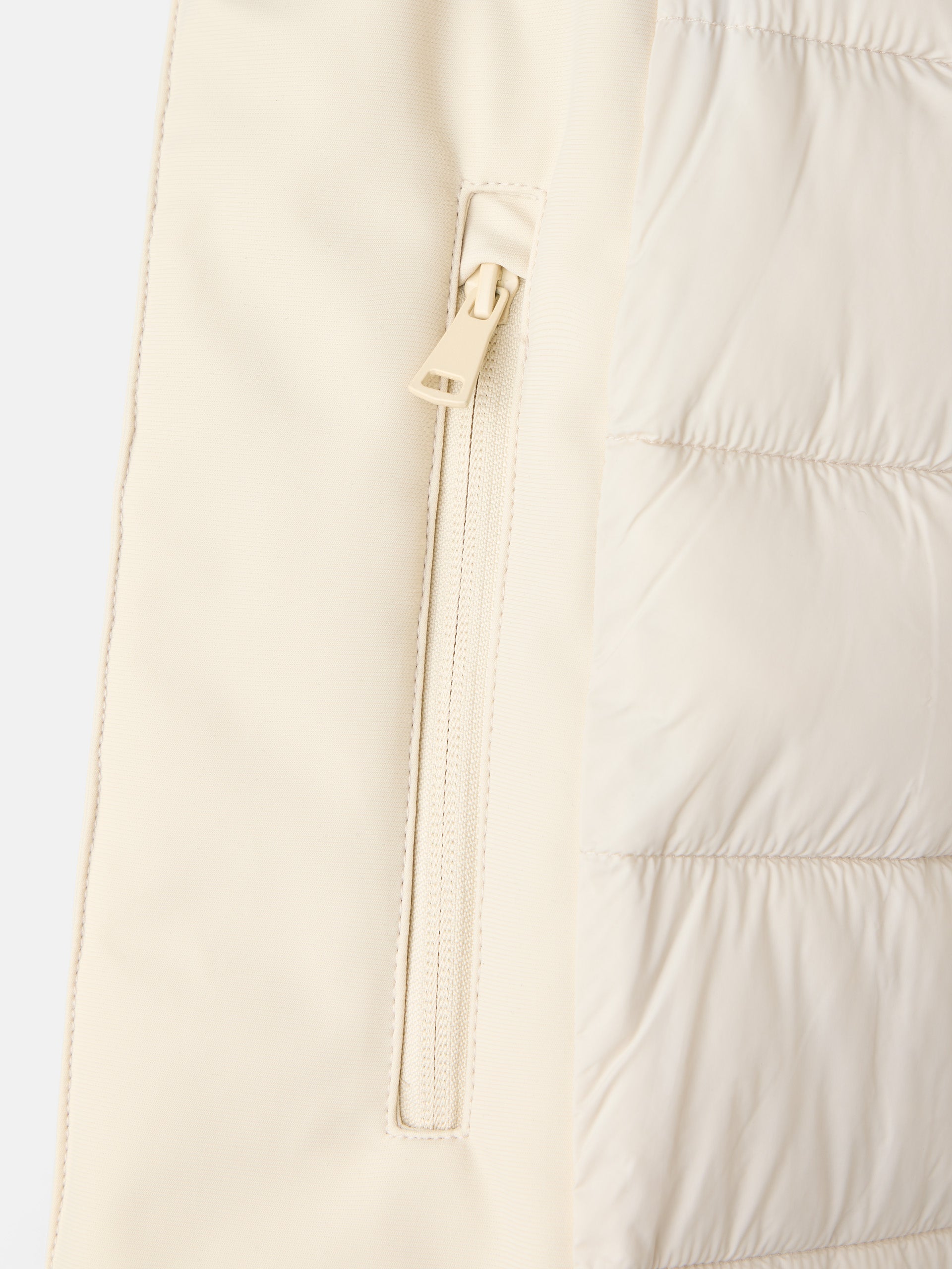 Light beige tailored technical parka