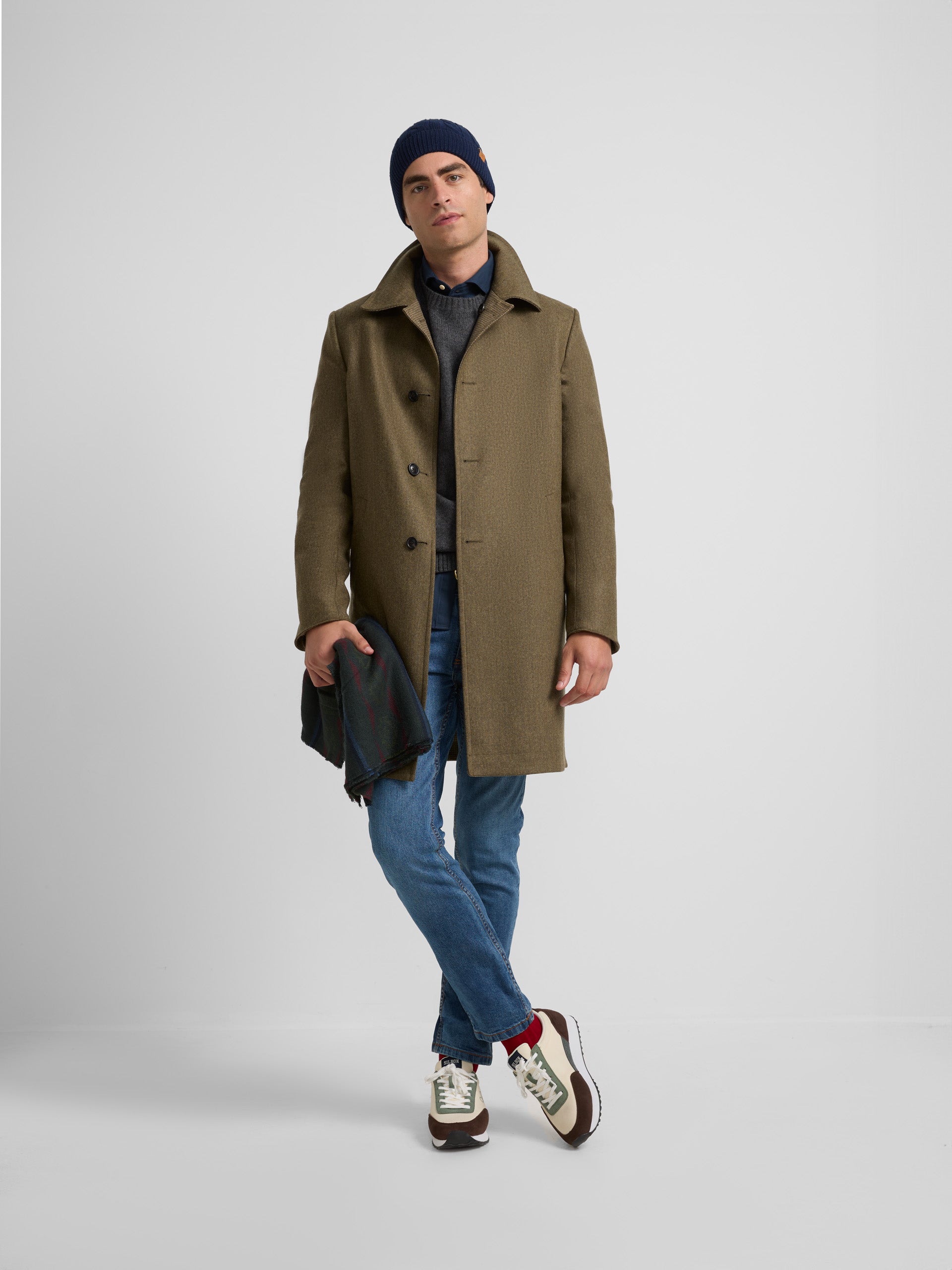 Manteau réversible beige vert