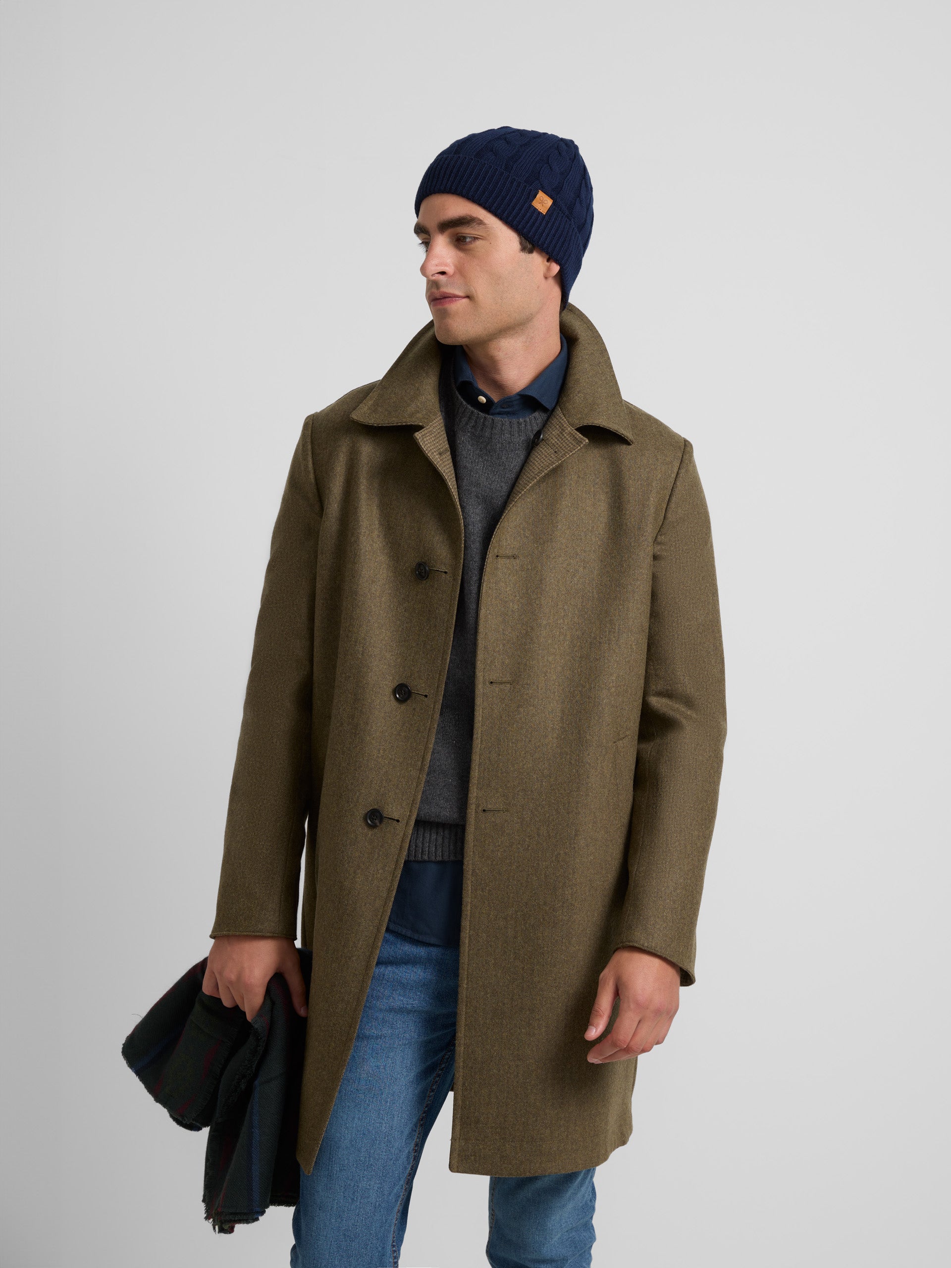 Manteau réversible beige vert