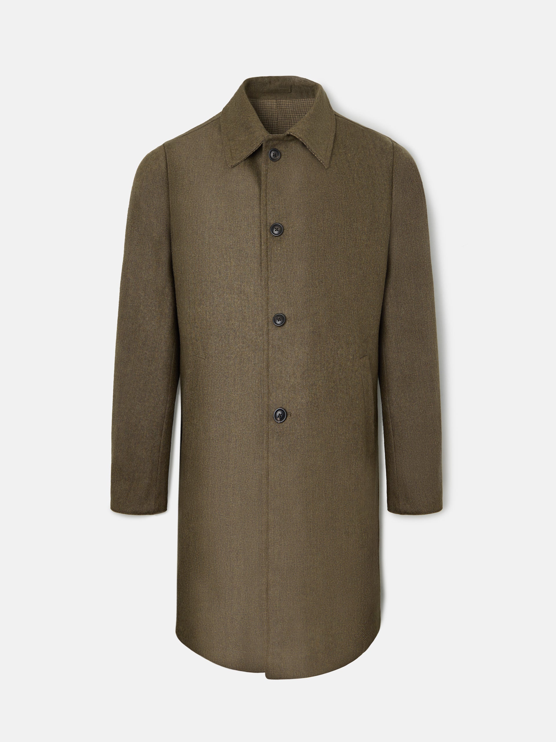 Manteau réversible beige vert