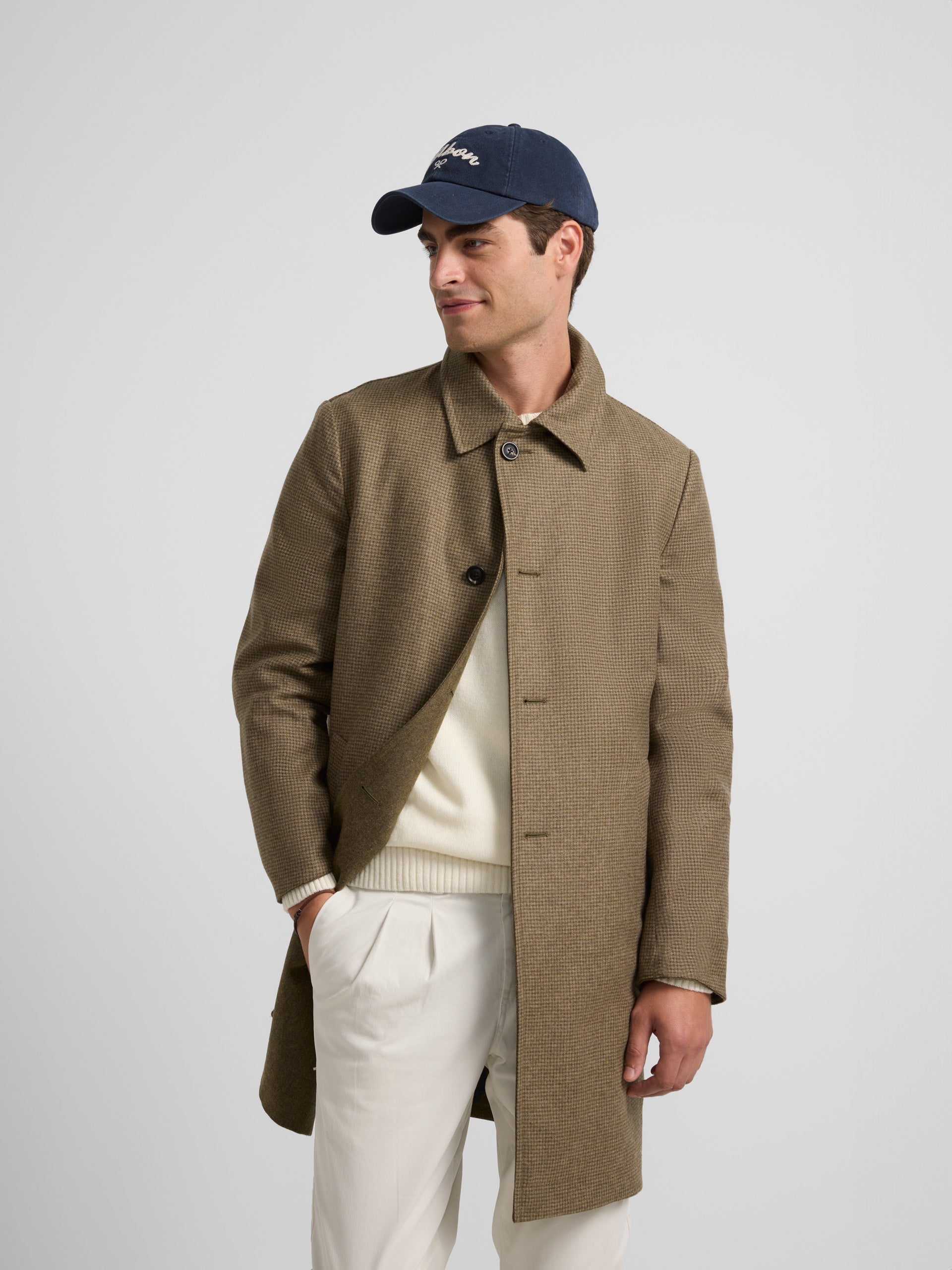 Manteau réversible beige vert