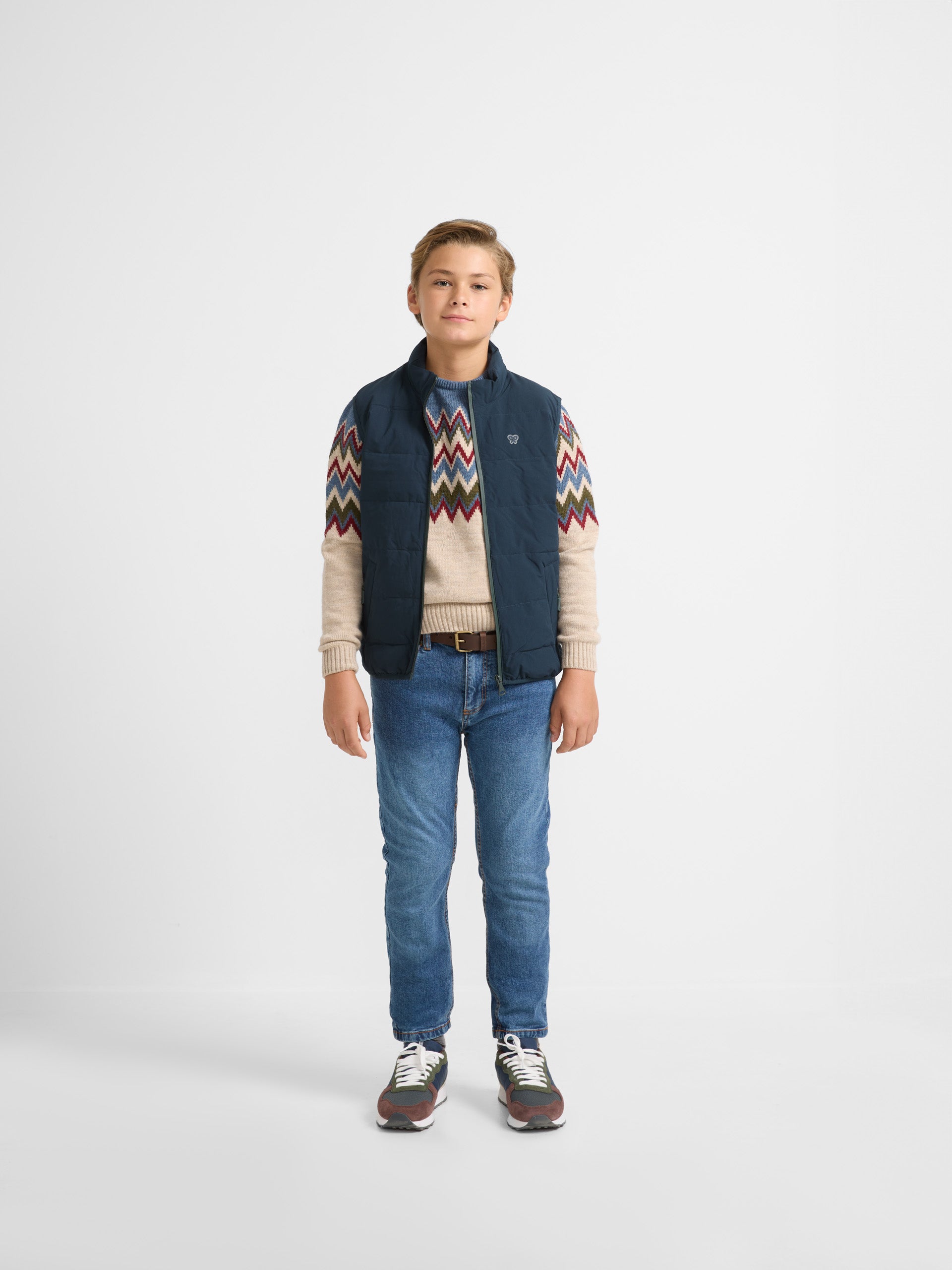 Gilet technique enfant matelassé bleu marine