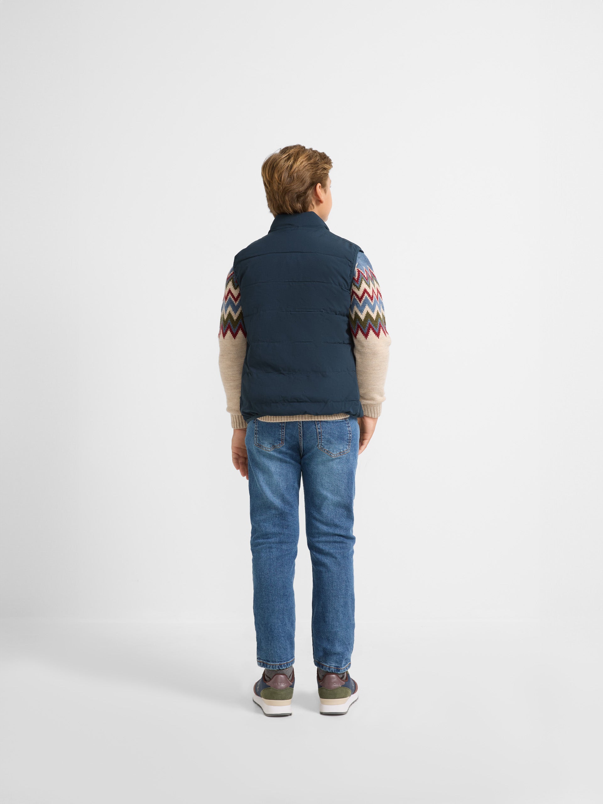 Gilet technique enfant matelassé bleu marine