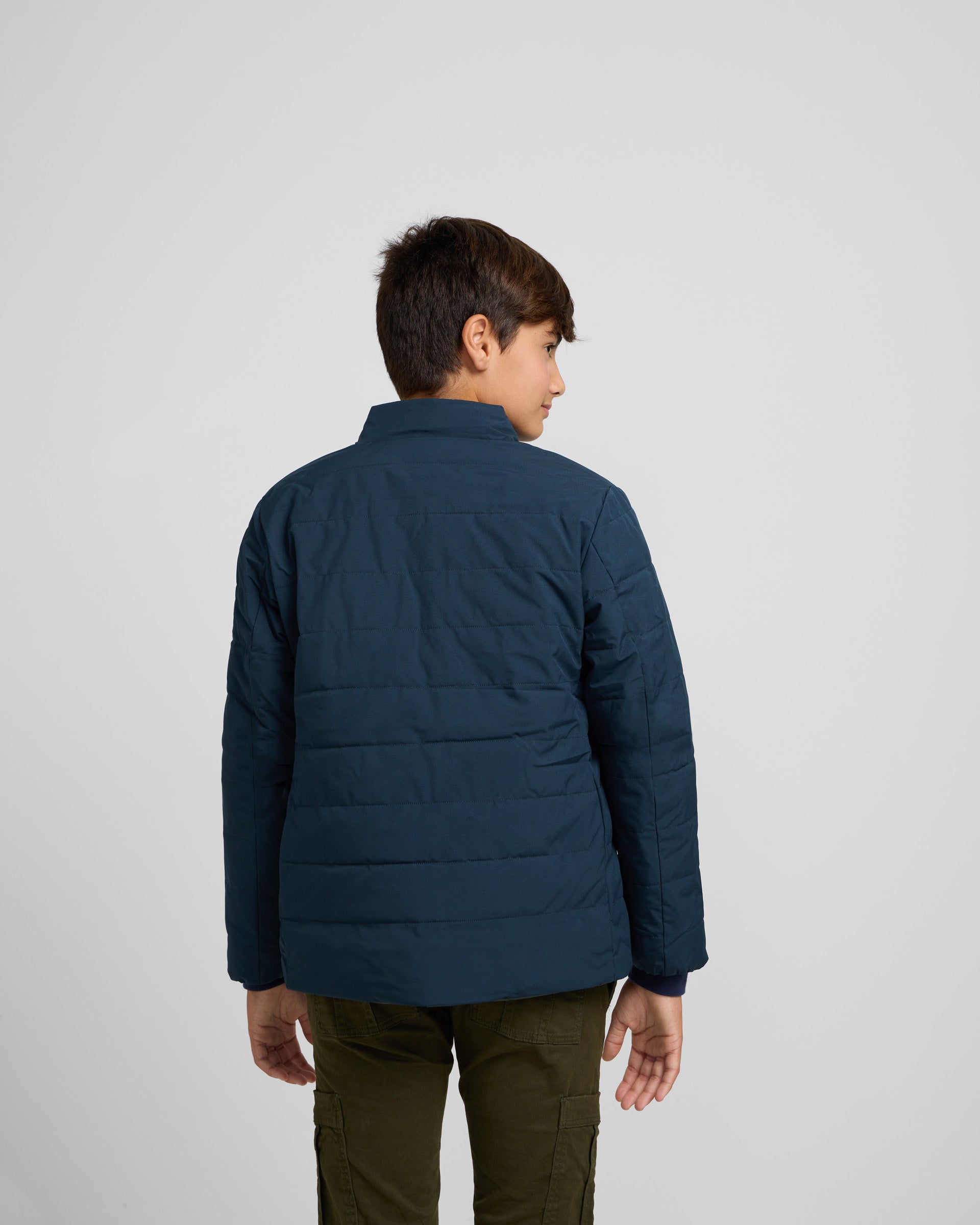 Manteau technique enfant matelassé réversible