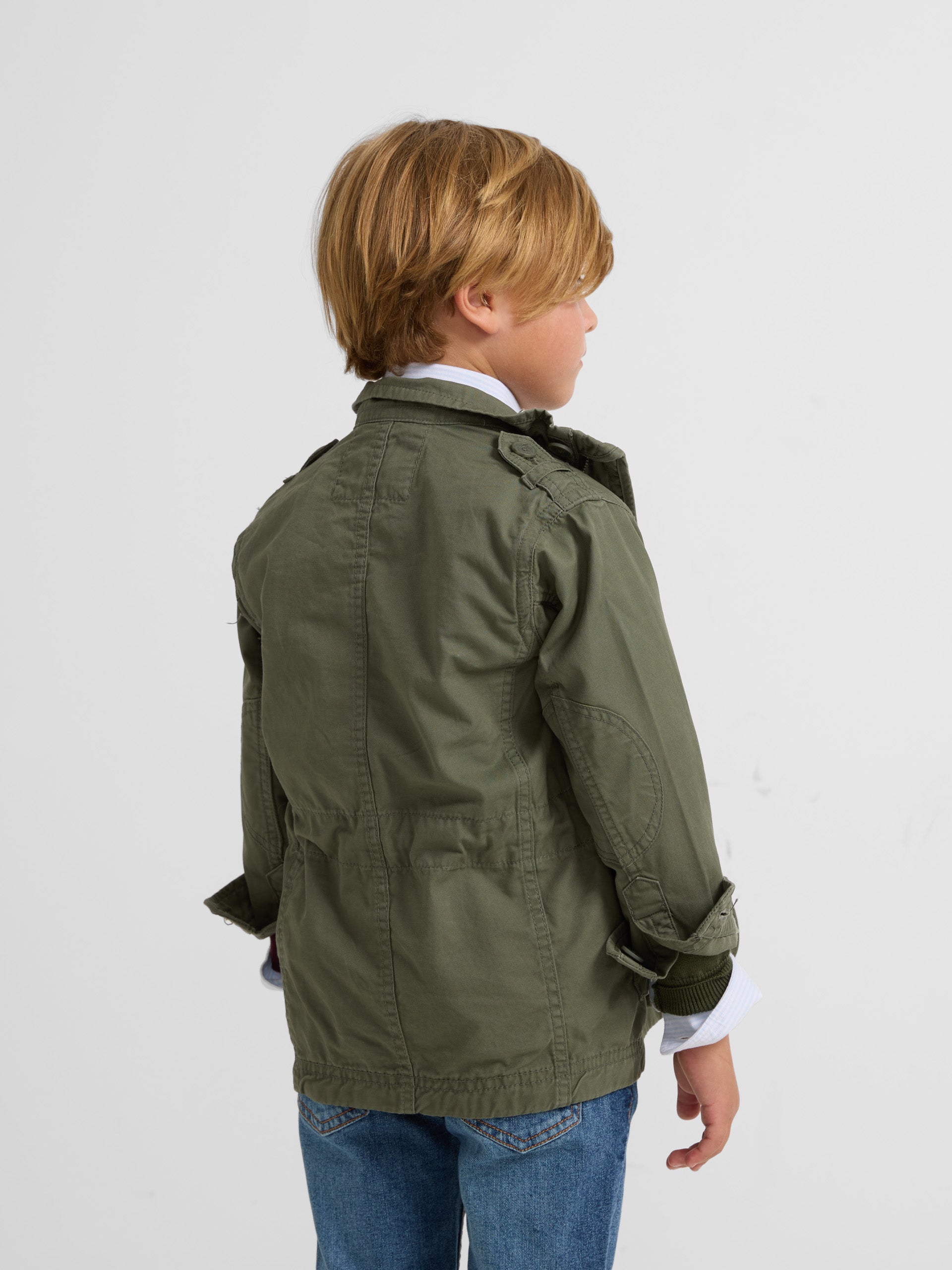 Veste enfant militaire verte