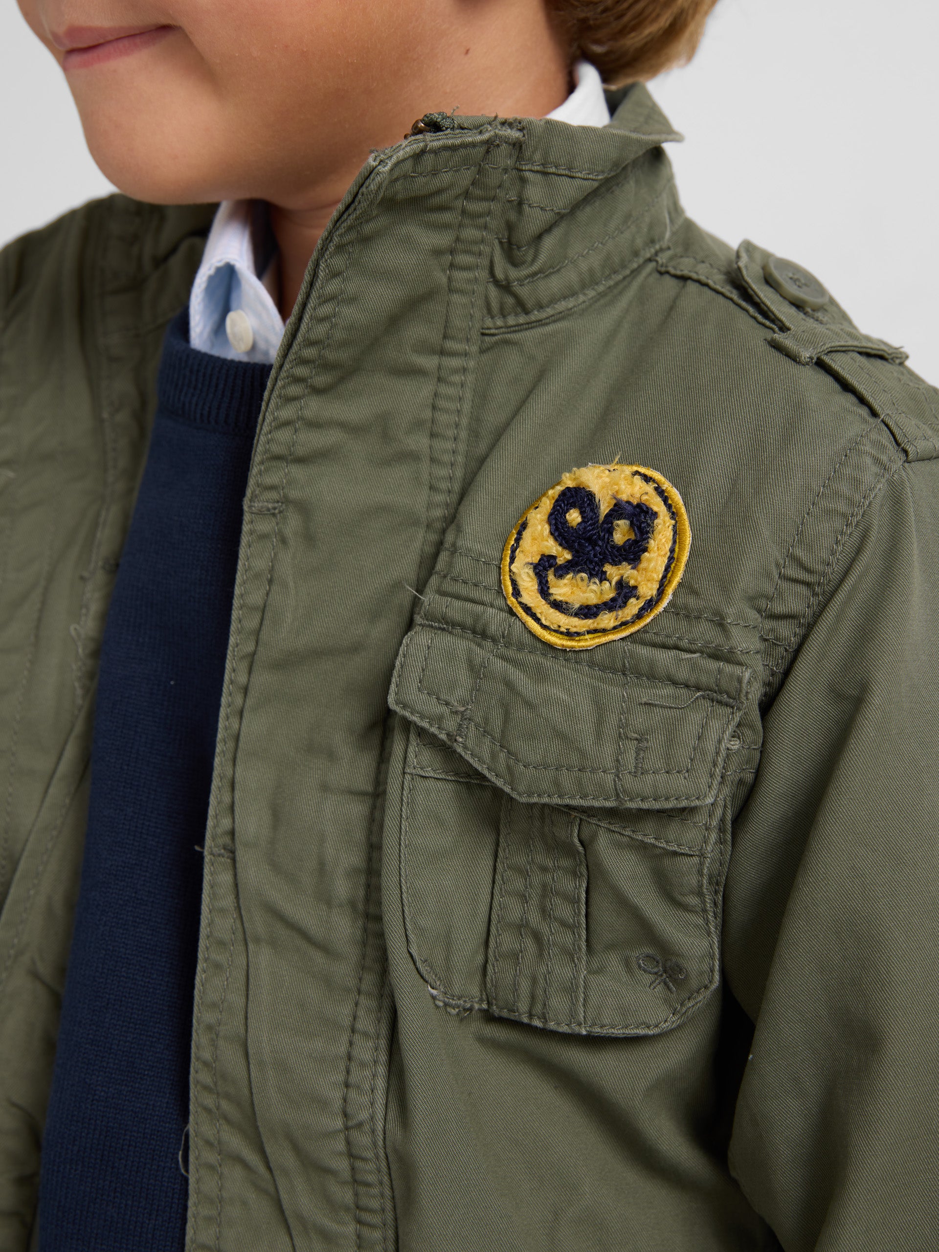 Veste enfant militaire verte