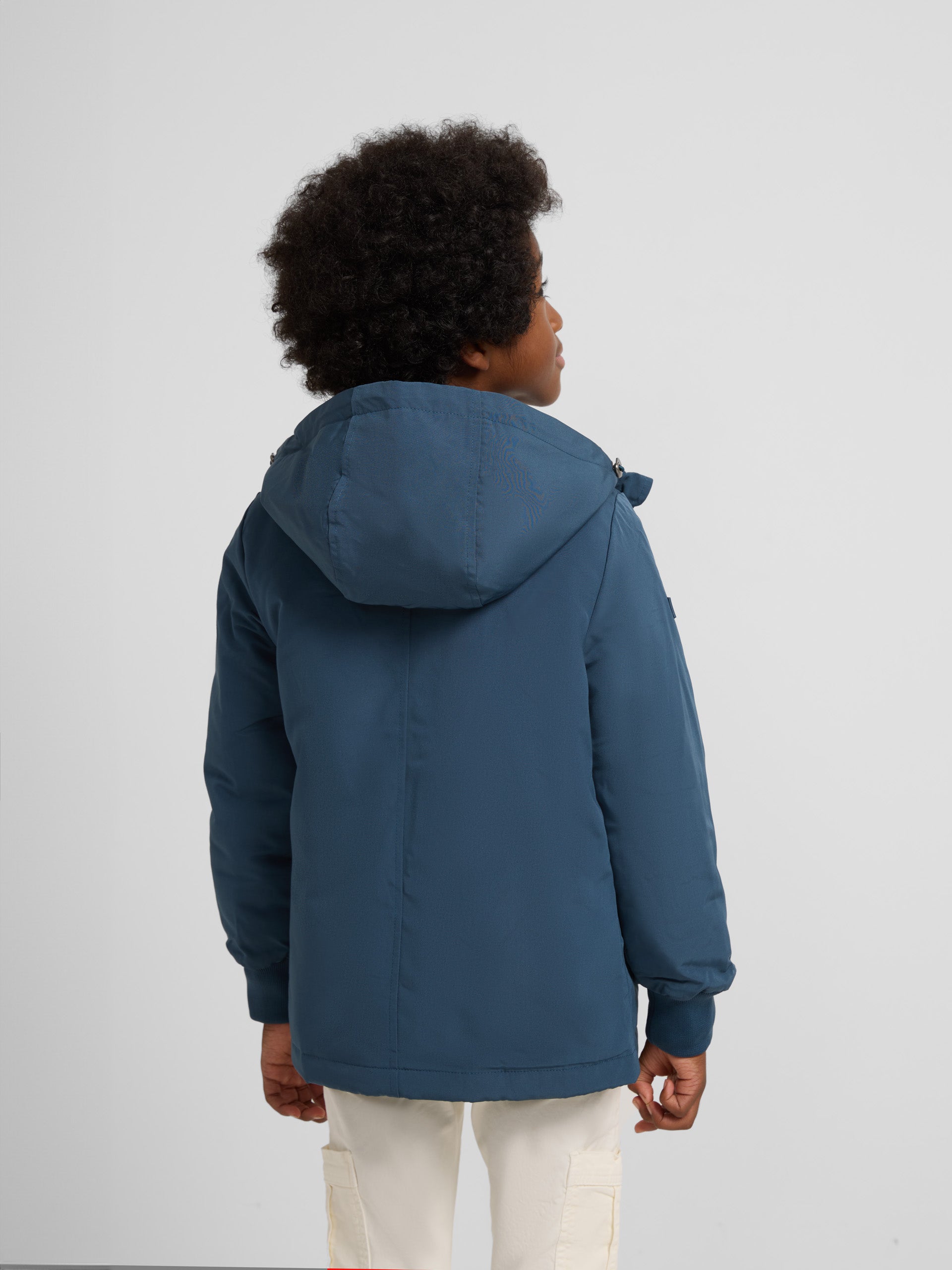 Technical parka kids blue hood