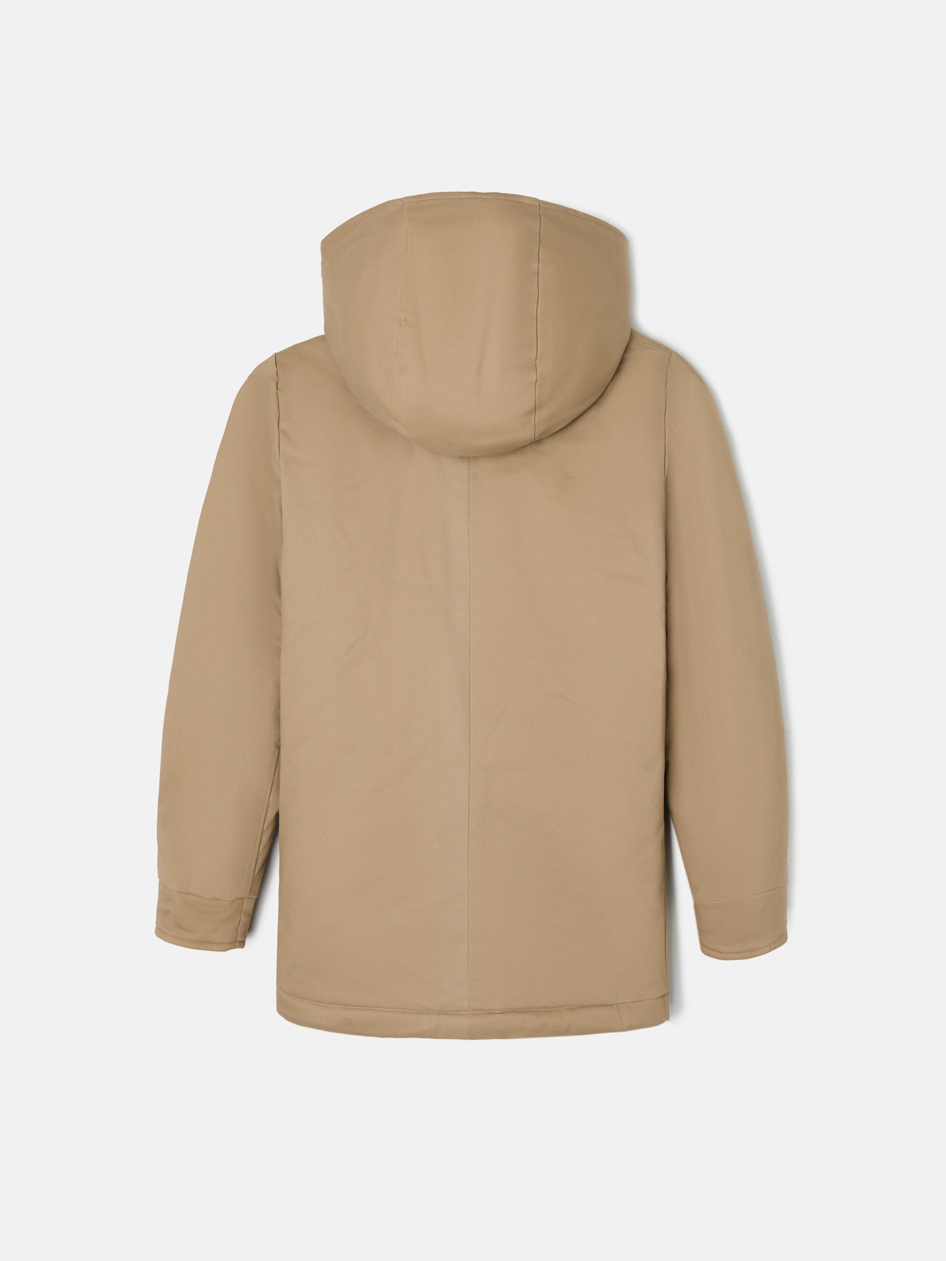 Manteau enfant à capuche, poches beige moyen