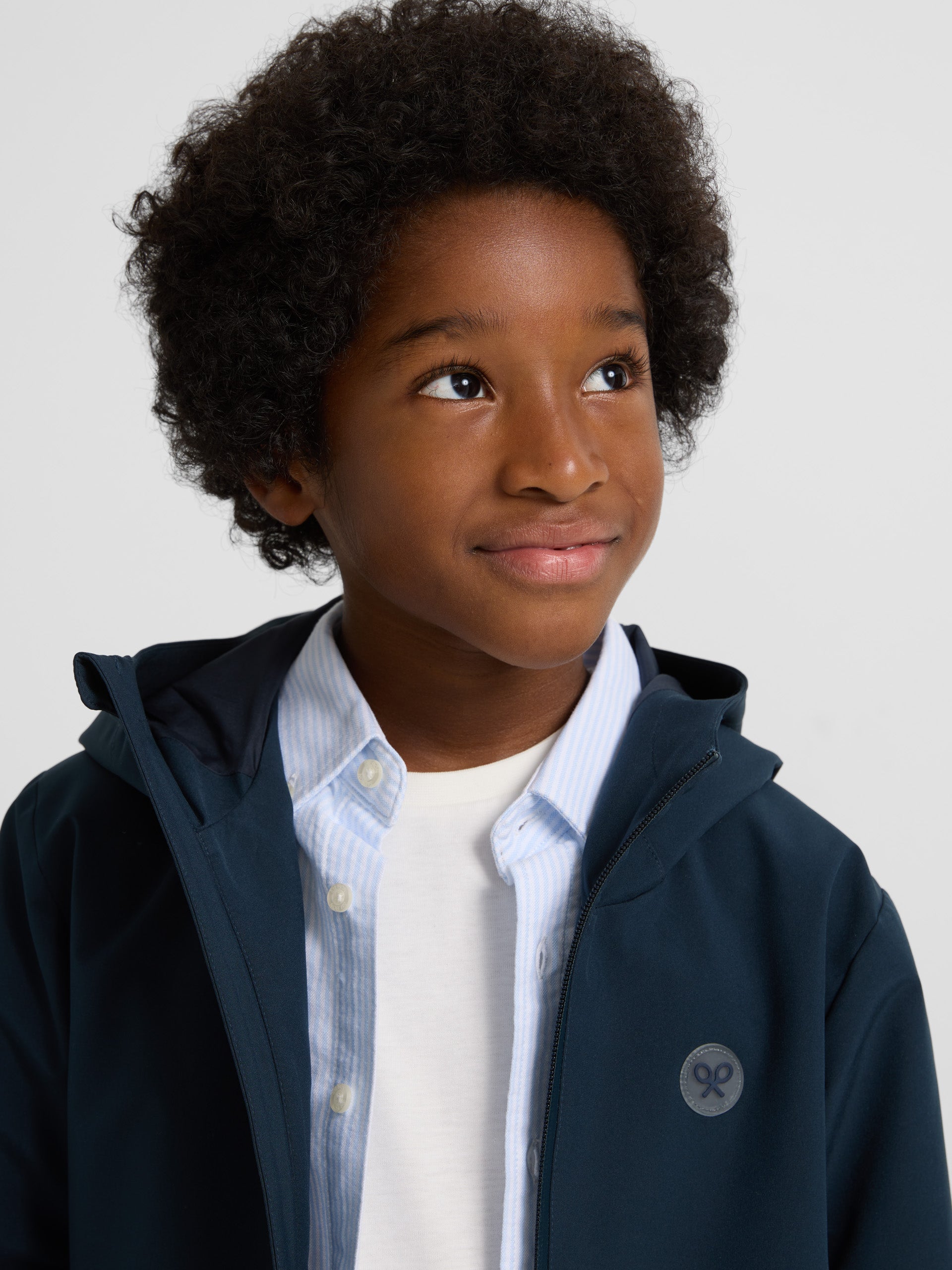 Navy blue kids windbreaker jacket