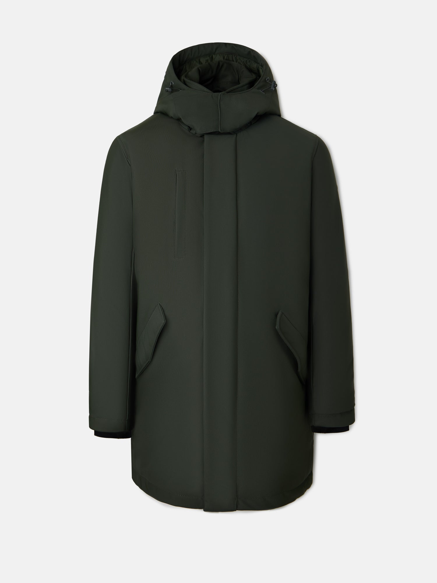 Green technical tailoring parka