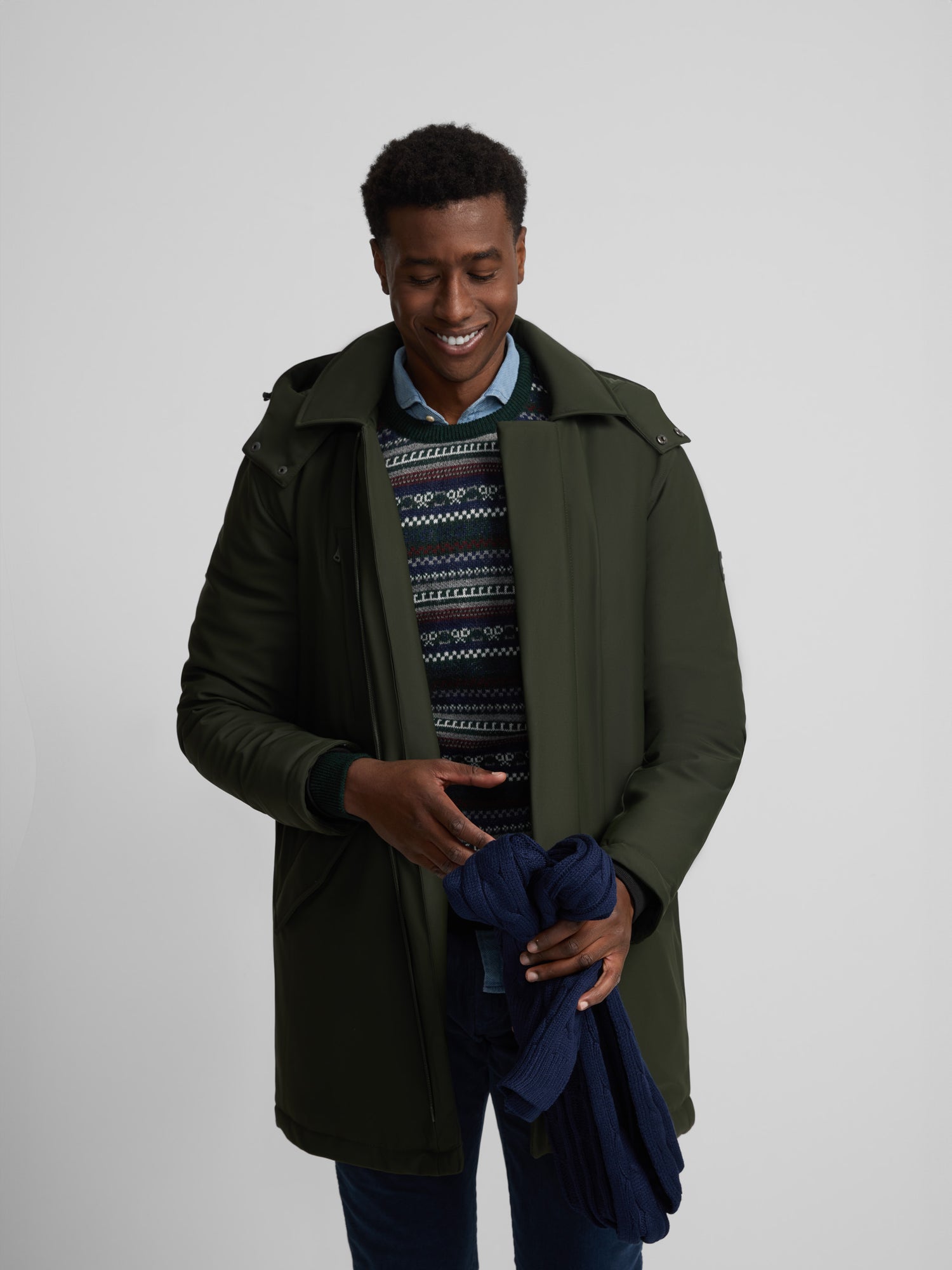 Parka tecnica tailoring verde