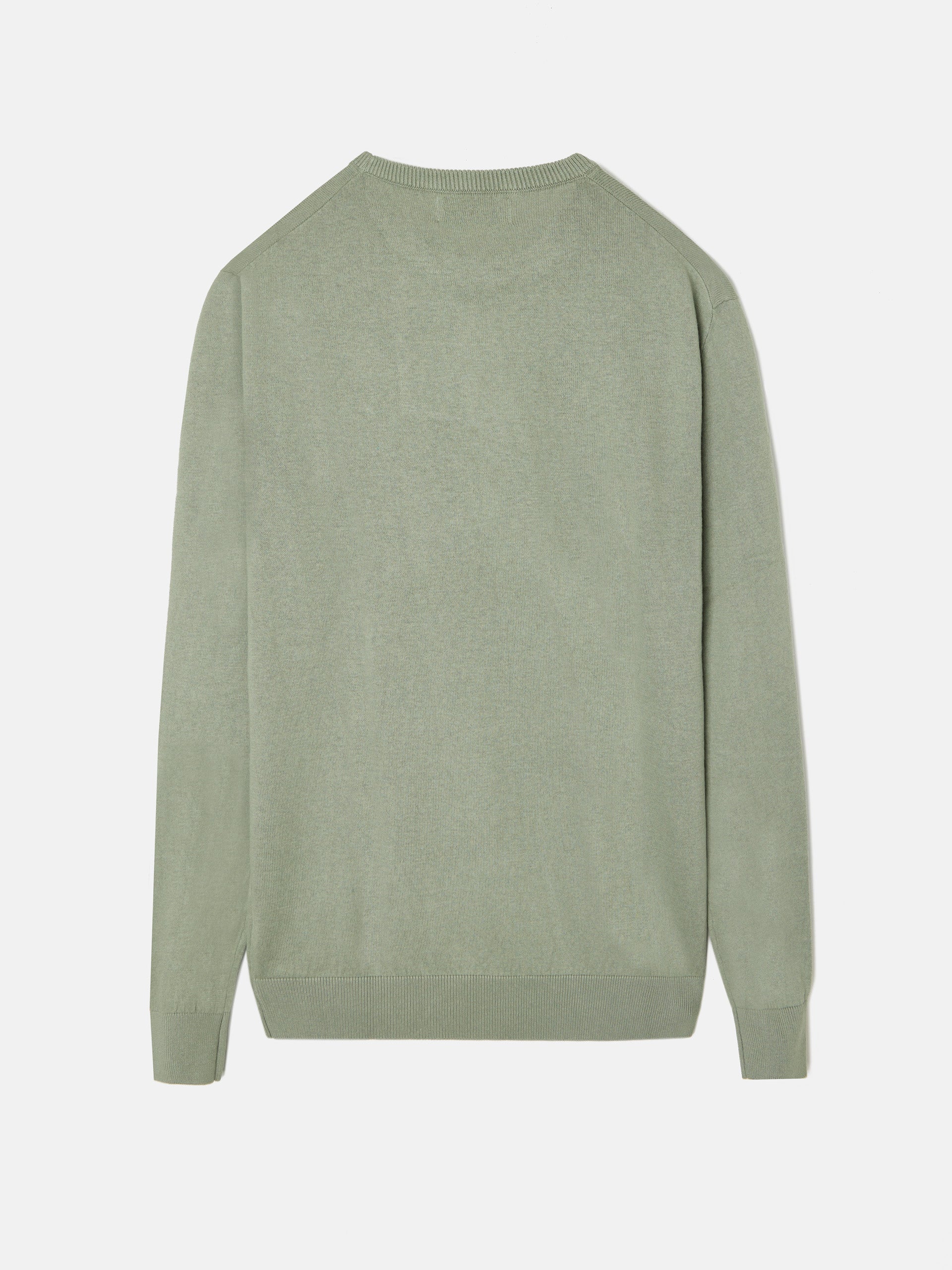 Plain round neck jersey in green