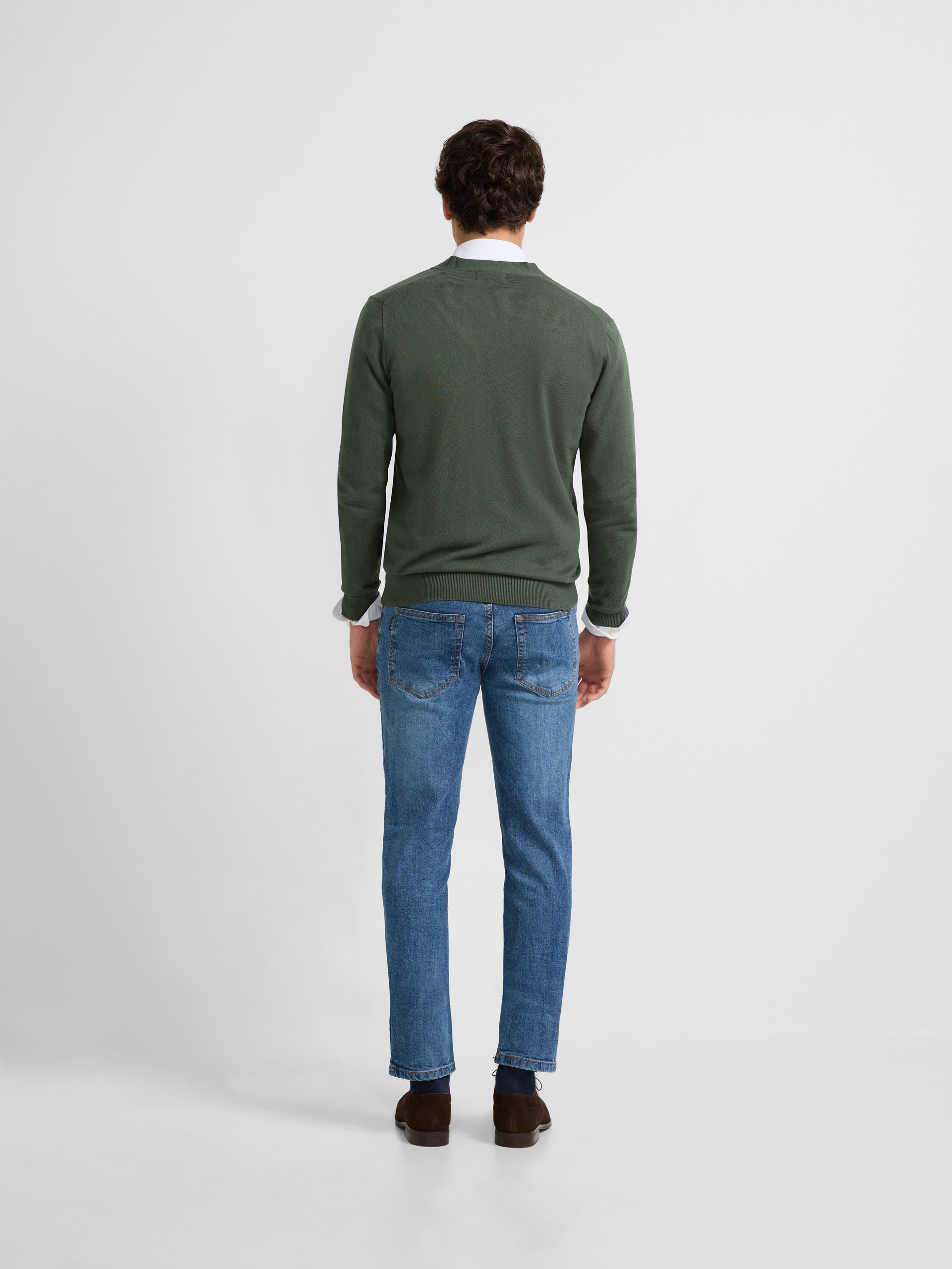 Classic plain green cardigan