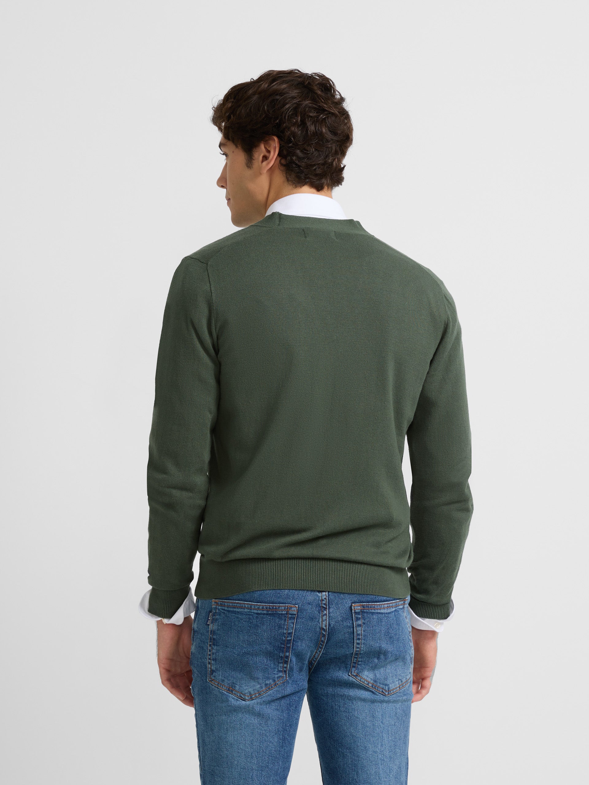 Cardigan classique uni vert