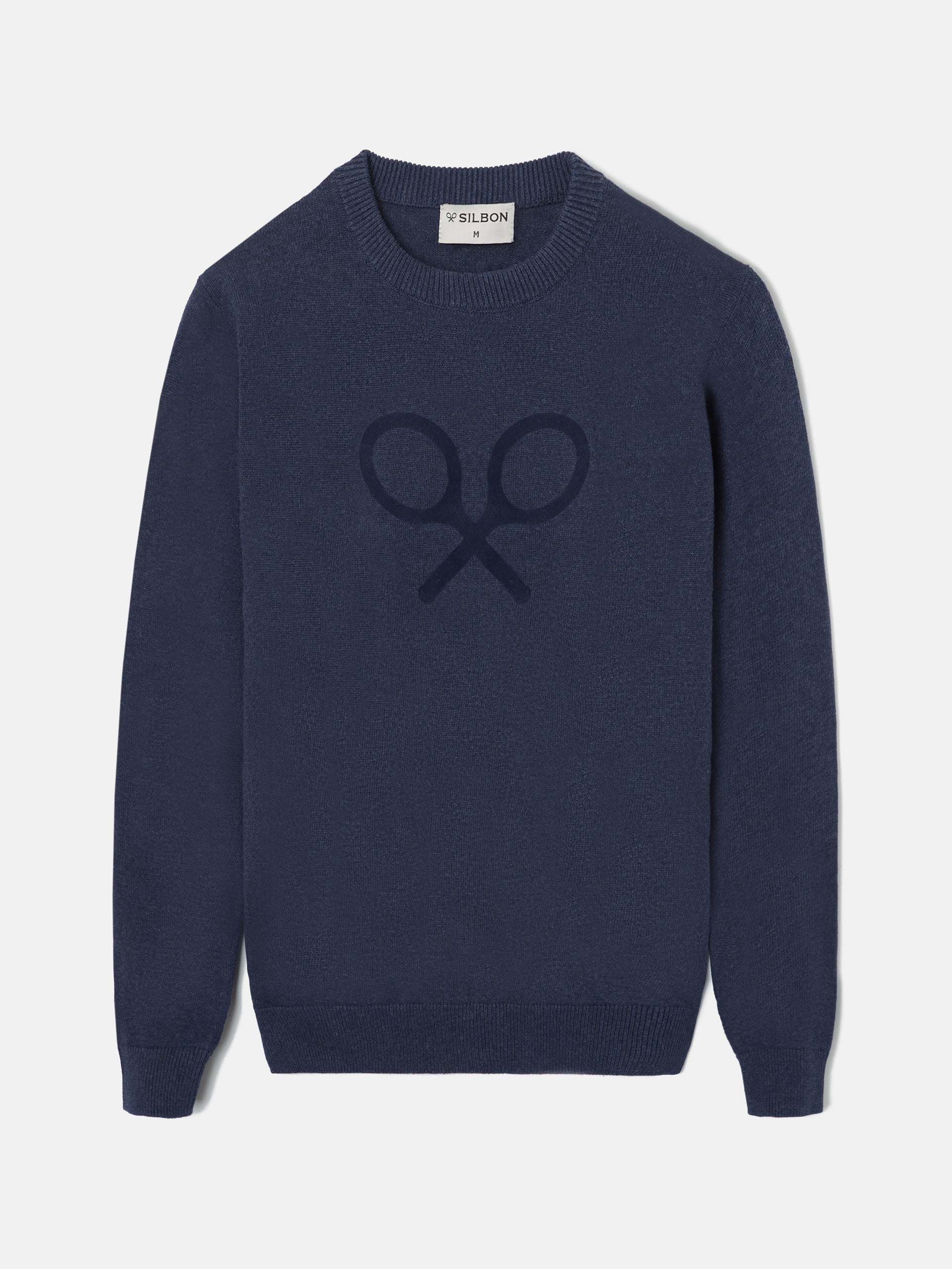 Navy blue front logo sweater