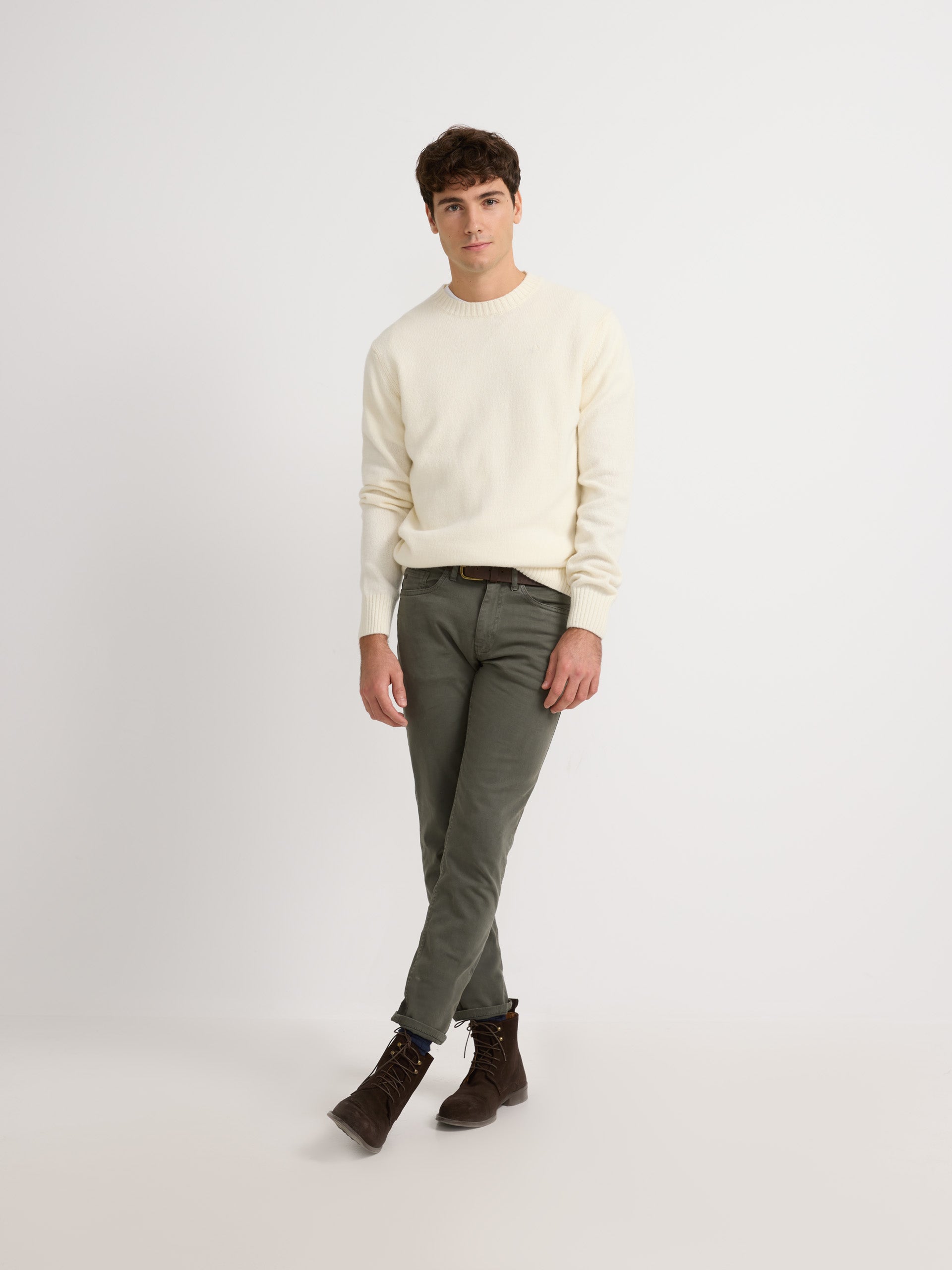 Classic beige wool sweater