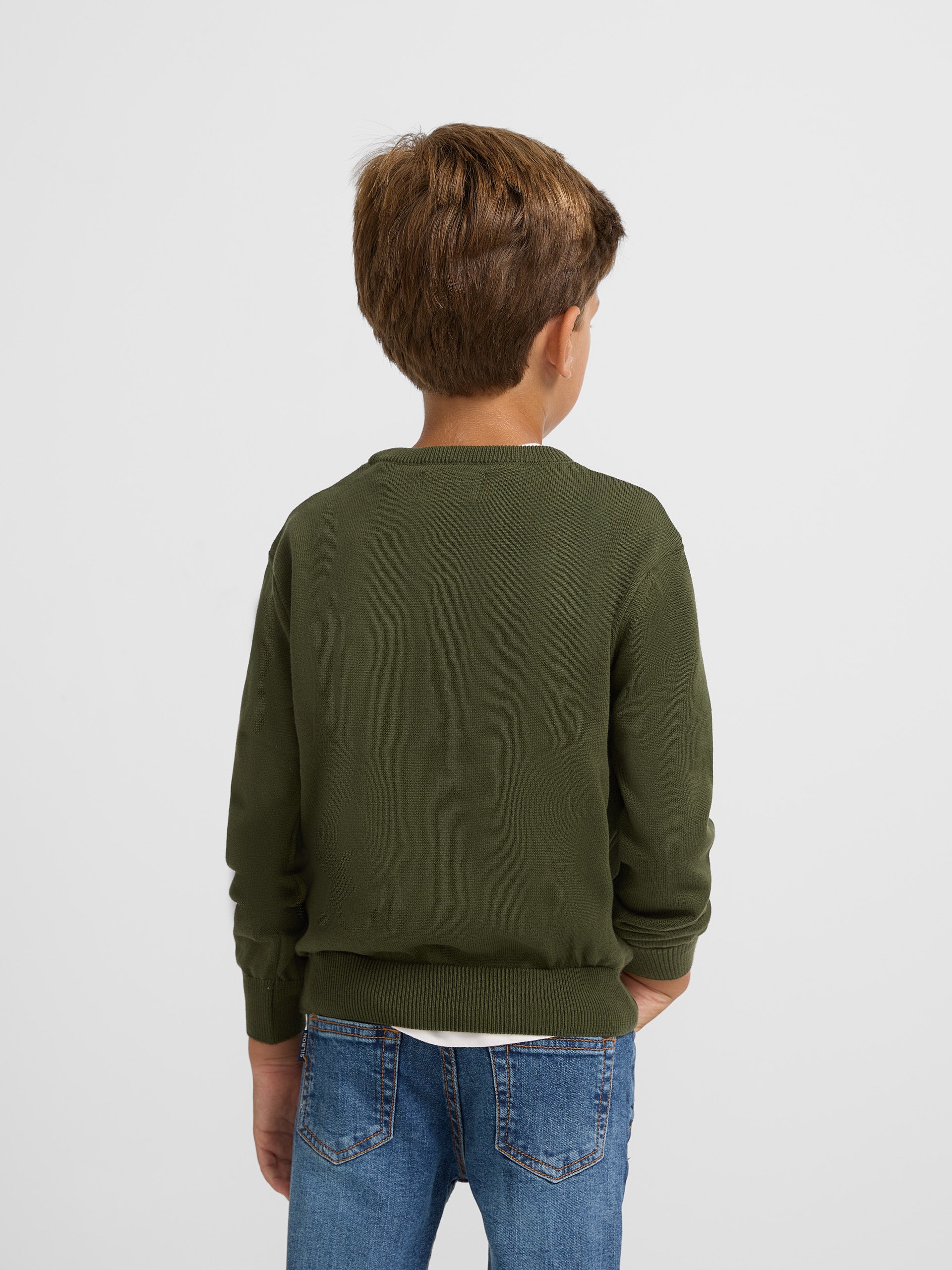 Maillot enfant raquette ethnique vert