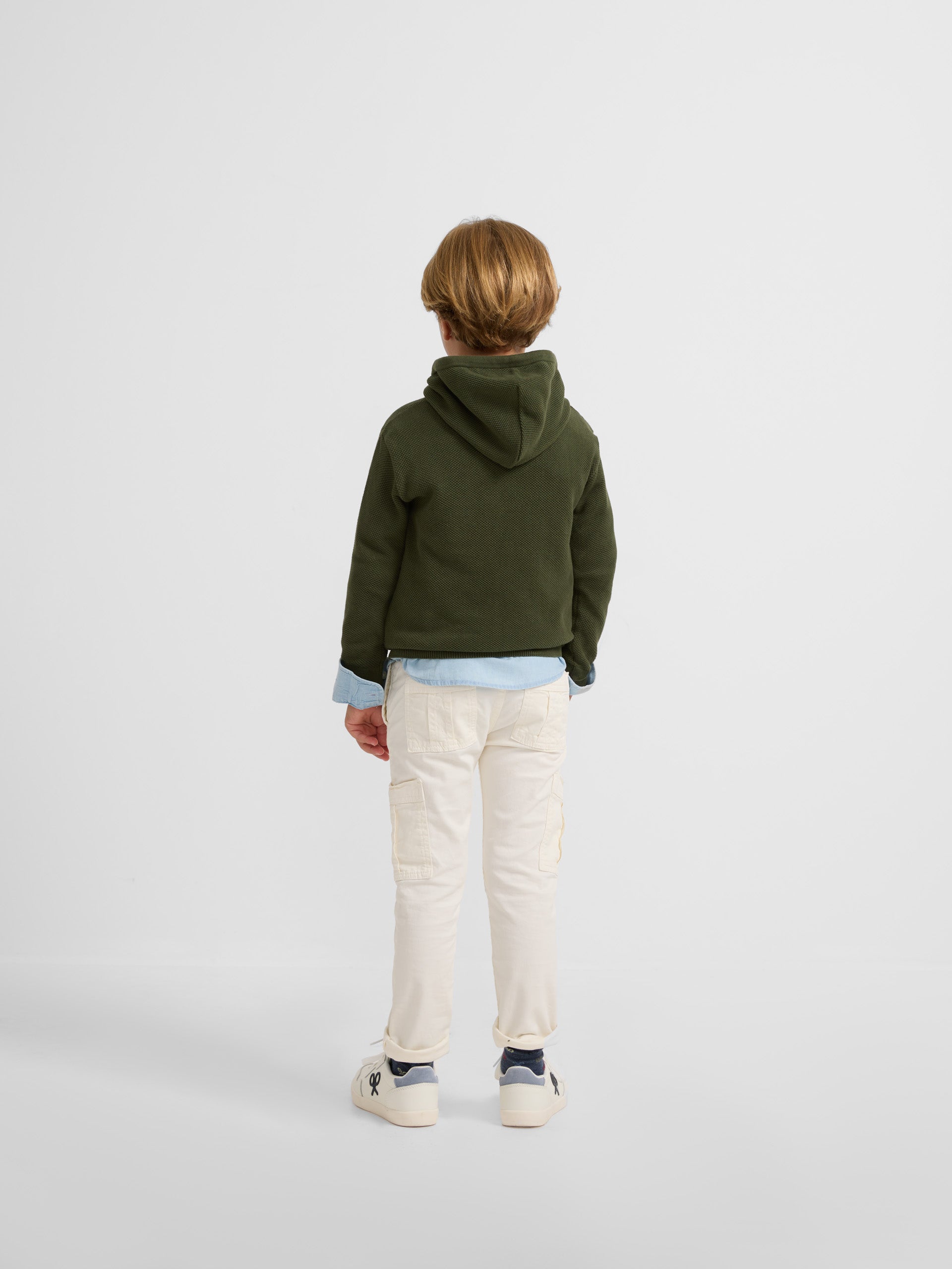 Kids green hooded racquet jersey