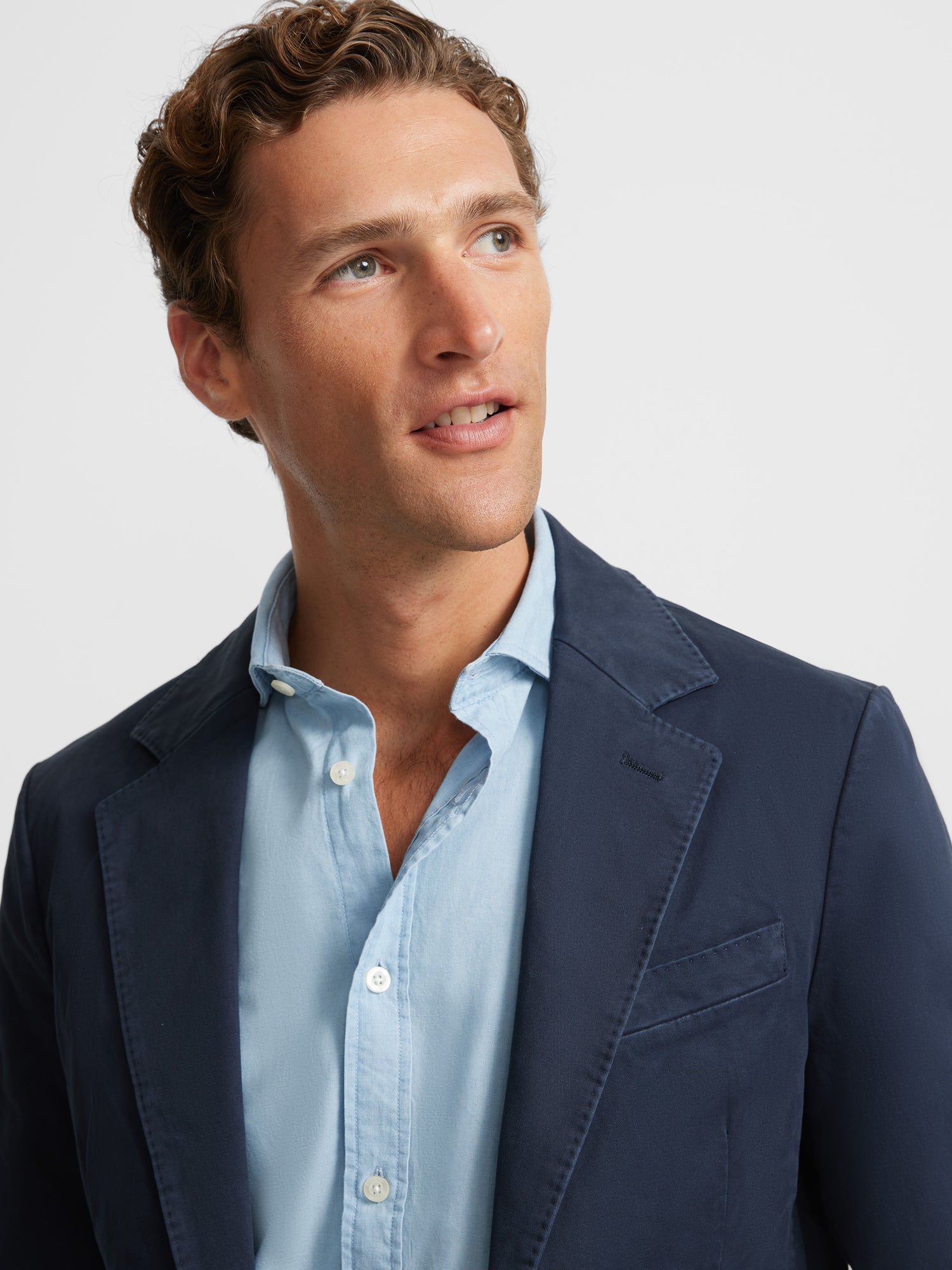 Navy blue casual blazer