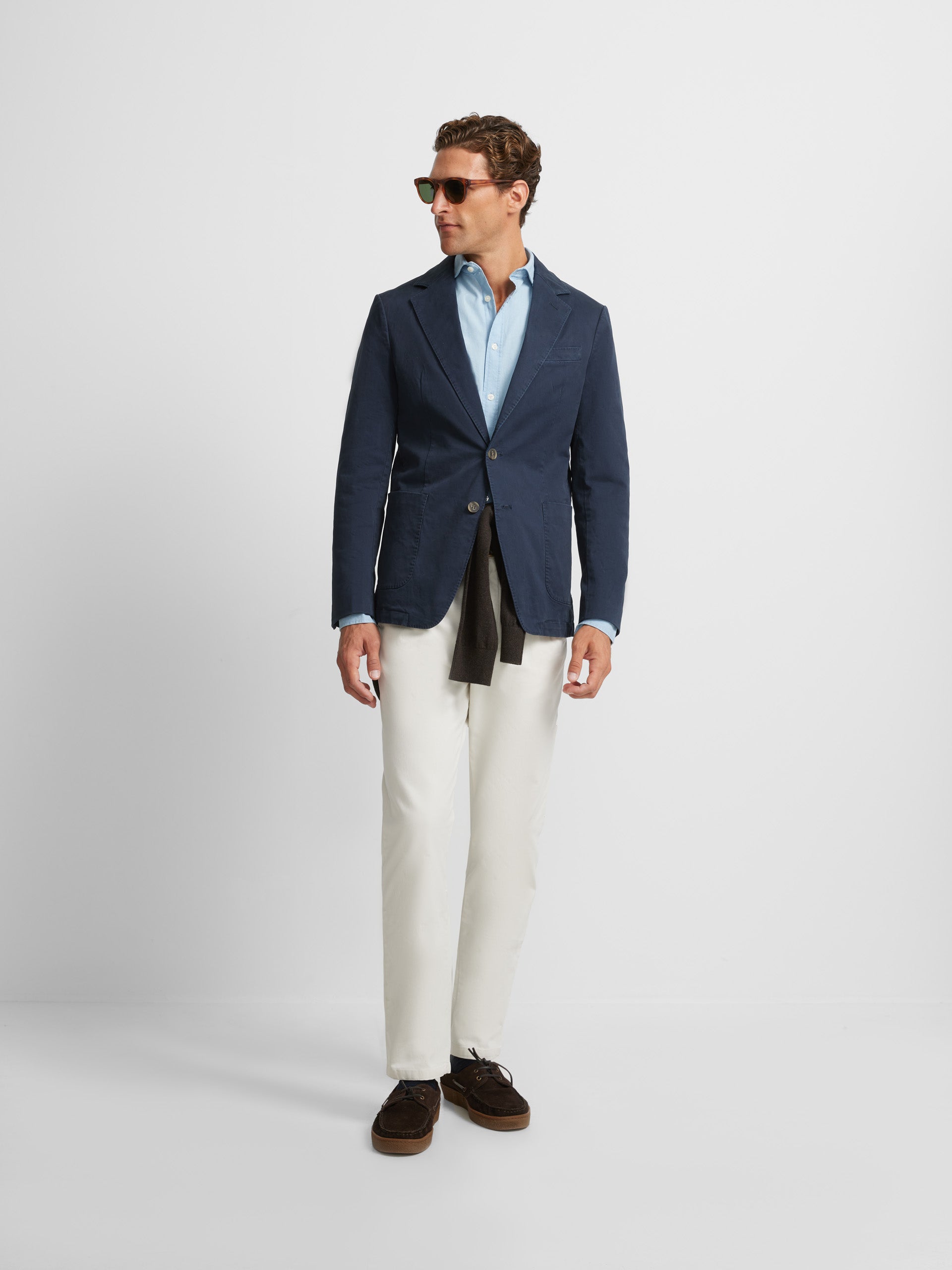 Navy blue casual blazer