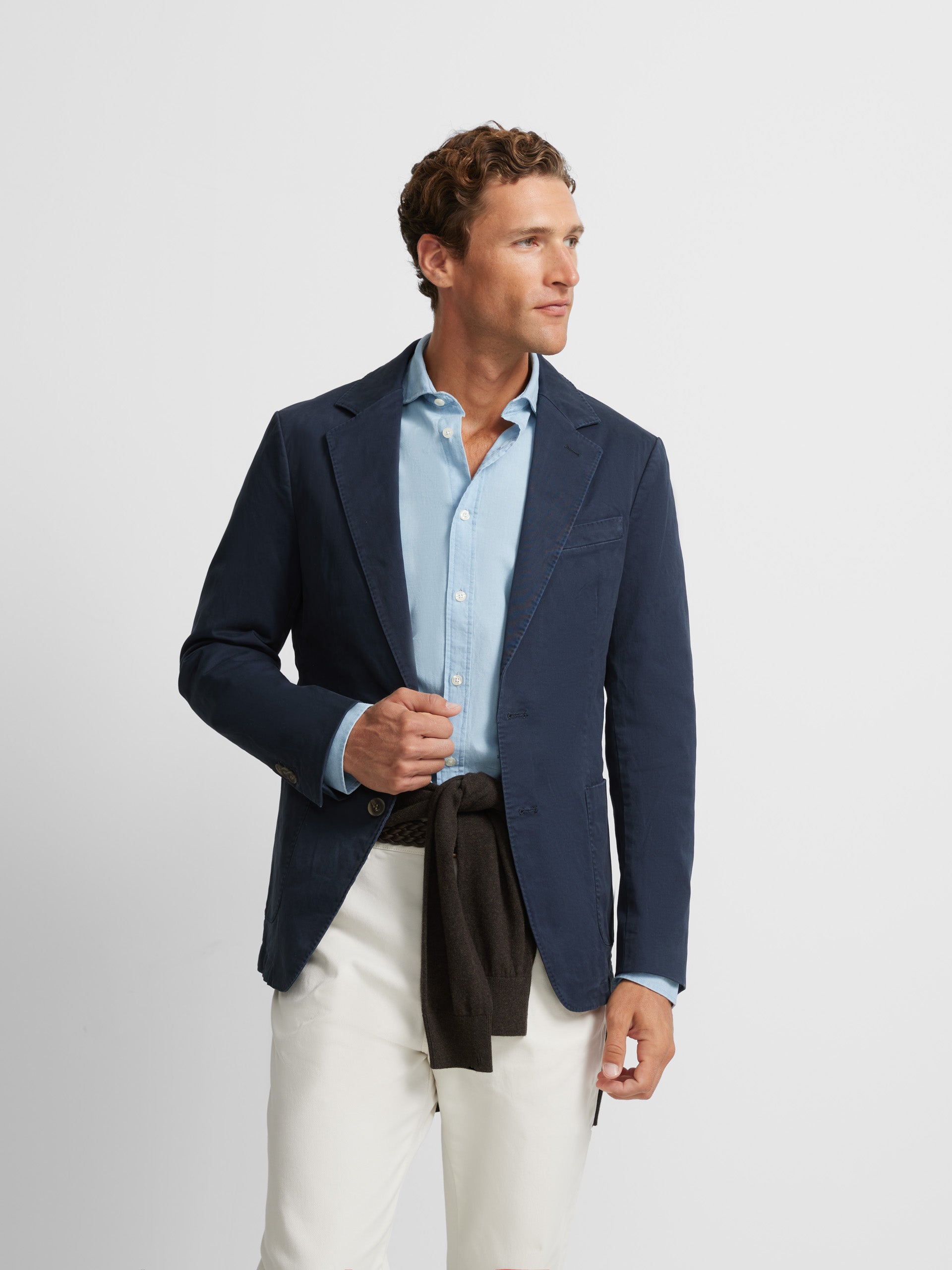 Navy blue casual blazer