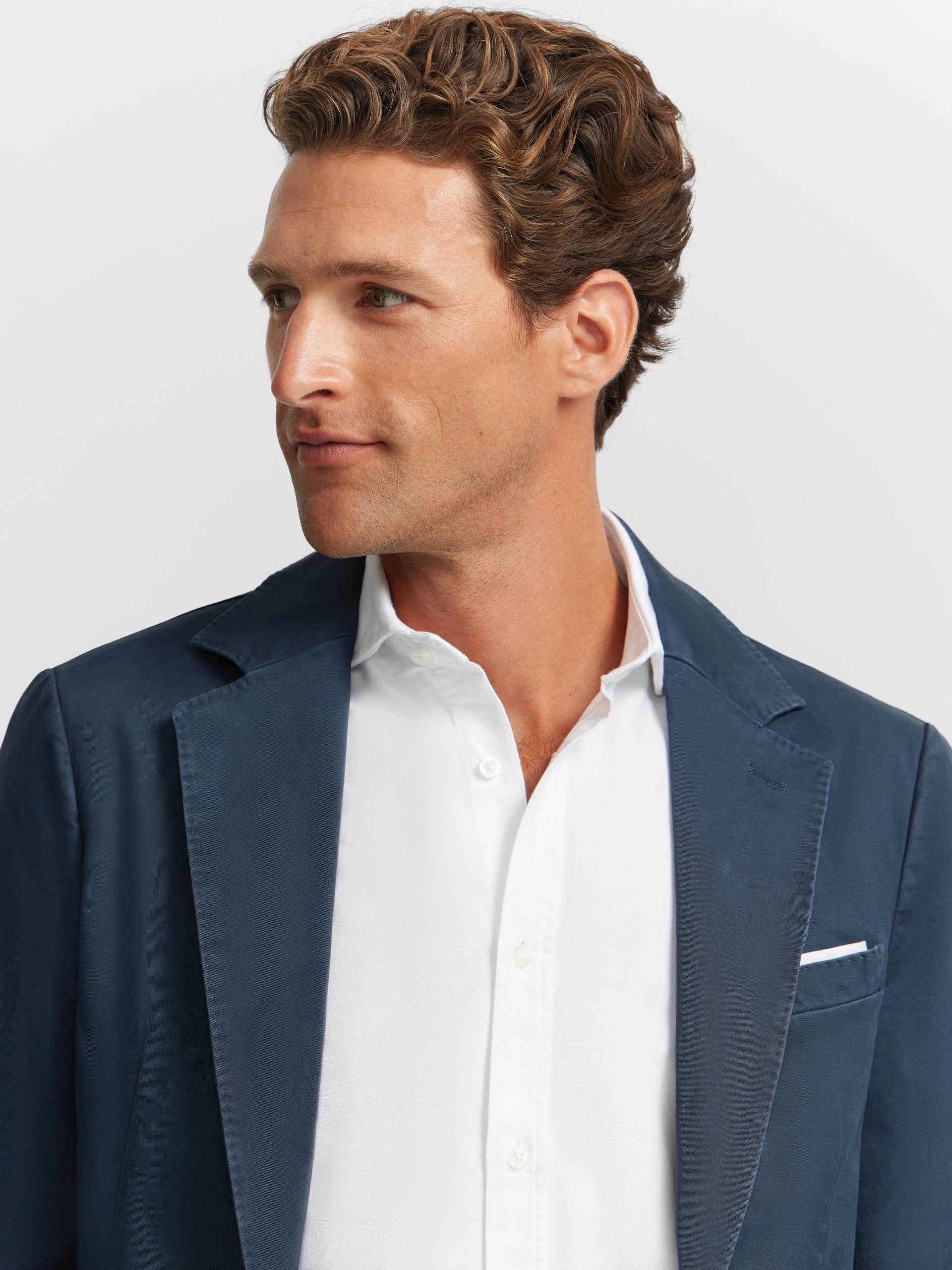 Medium blue casual blazer