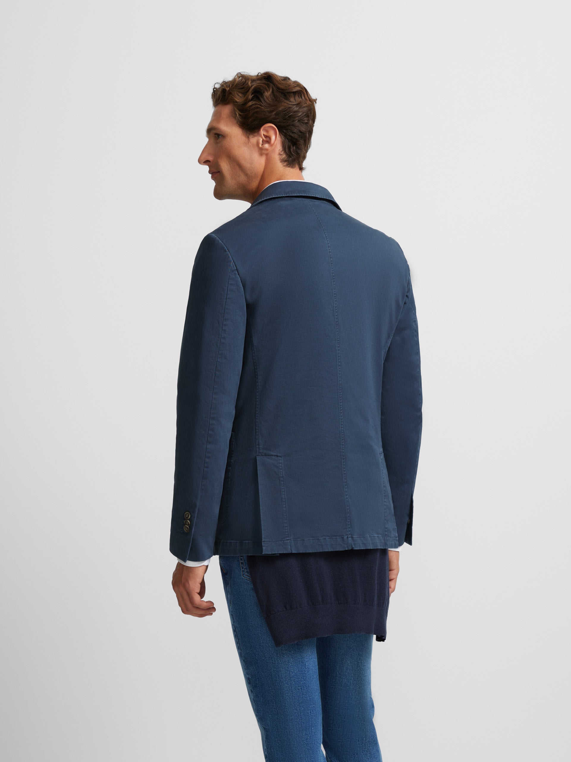 Medium blue casual blazer