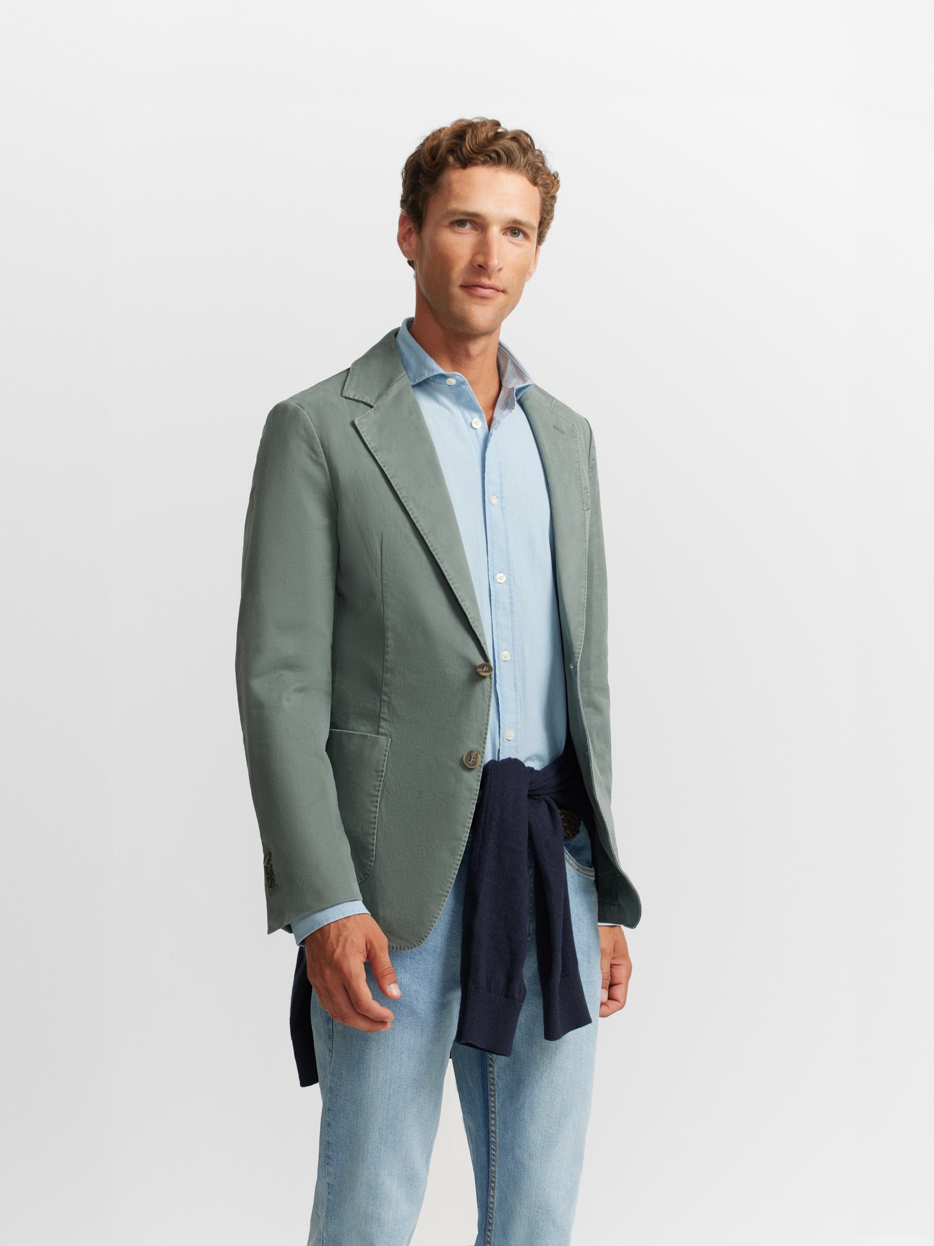 Medium green casual blazer