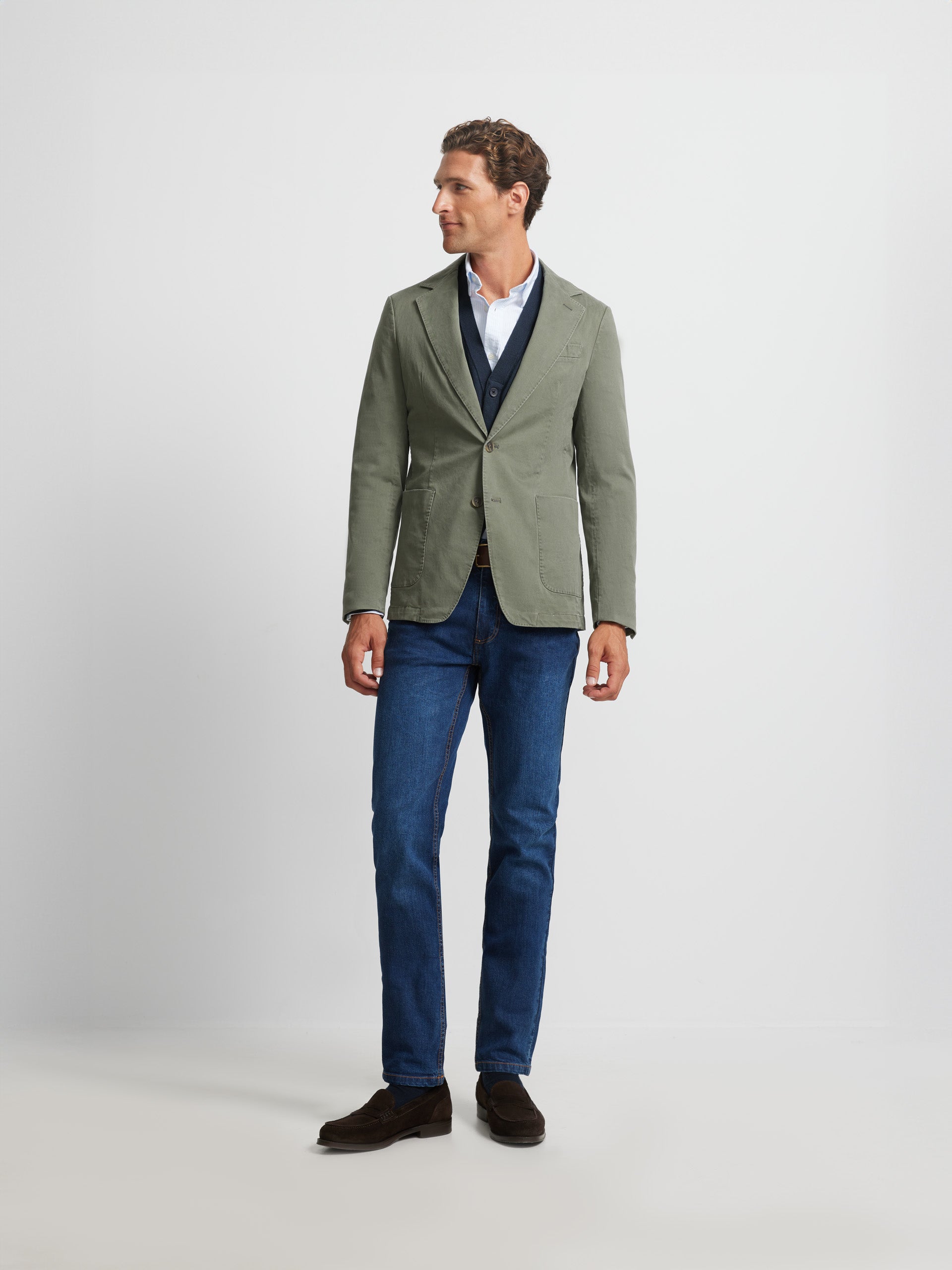 Khaki casual blazer